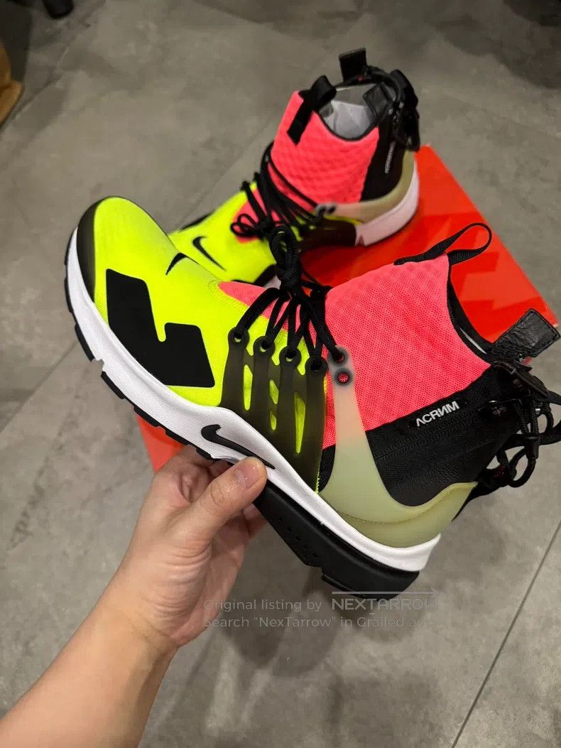 Acronym size M Pink and green sneakers