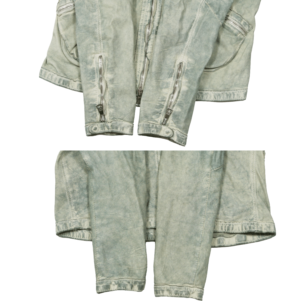 Giorgio Brato Vegetable Tanned Leather Avant Garde Biker Jacket Size S / US 4 / IT 40 - 8 Thumbnail