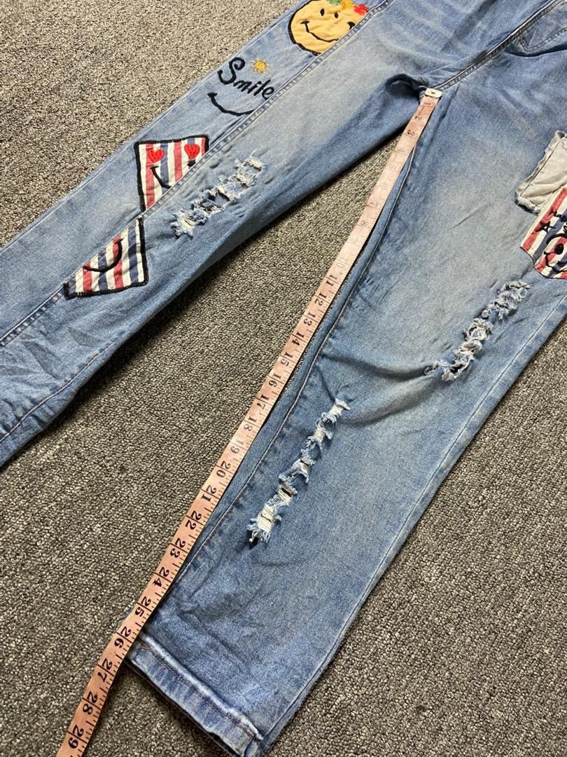 Japanese Brand Japanese Brand KOJI Elastic Waist Distressed Jeans (197) Size US 28 / EU 44 - 7 Thumbnail