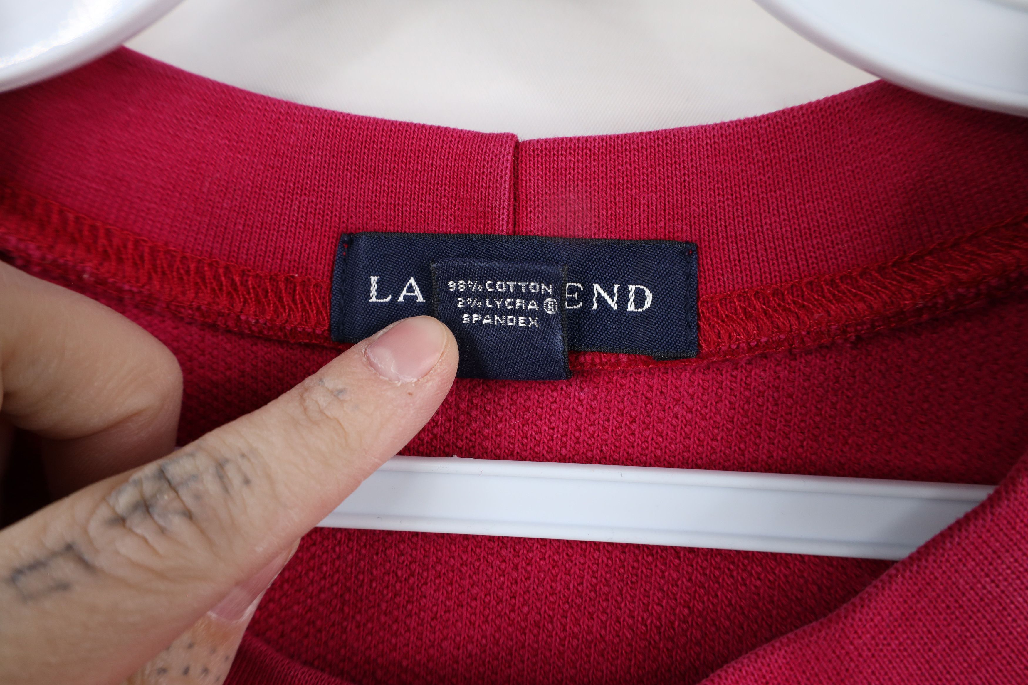Lands' End × Vintage Vintage 90s Lands End Heavy Tight Weave Knit Sweater Pink Size US M / EU 48-50 / 2 - 5 Thumbnail