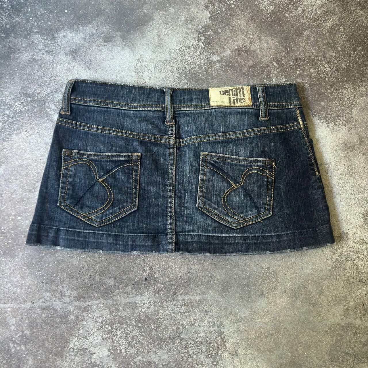 20471120 × Hysteric Glamour × Japanese Brand Y2K Super Sexy Washed Denim Asymmetric Mini Skirt Size 30" / US 8 / IT 44 - 5 Thumbnail