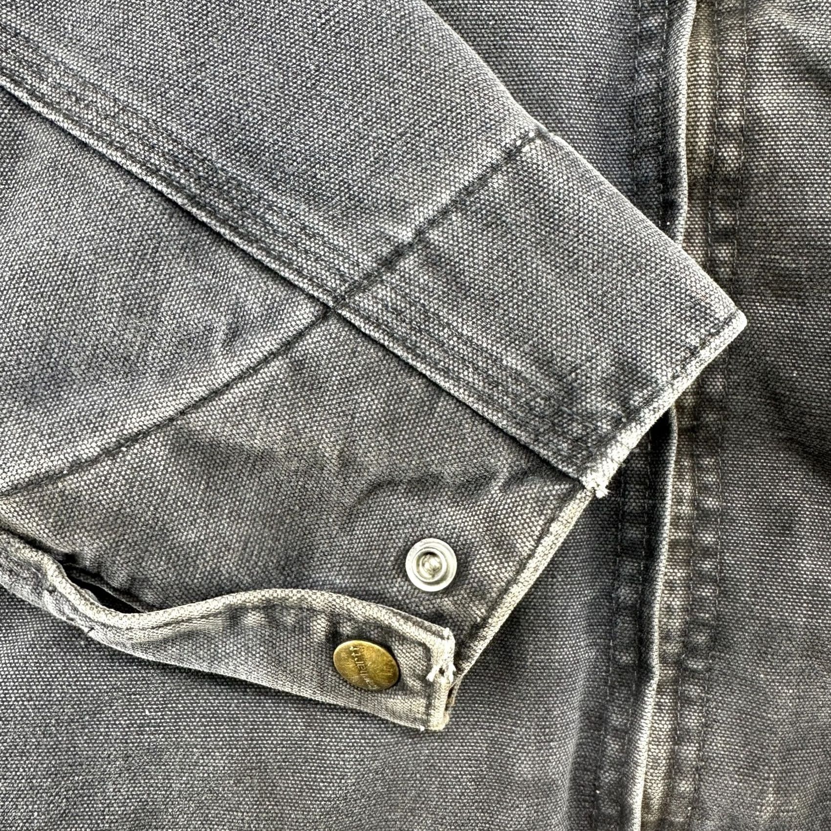 Carhartt VINTAGE Carhartt Jacket Mens M Gray 90s USA J97 PTL USA Bomber Lined Canvas Coal Gray Coat Size US M / EU 48-50 / 2 - 5 Thumbnail