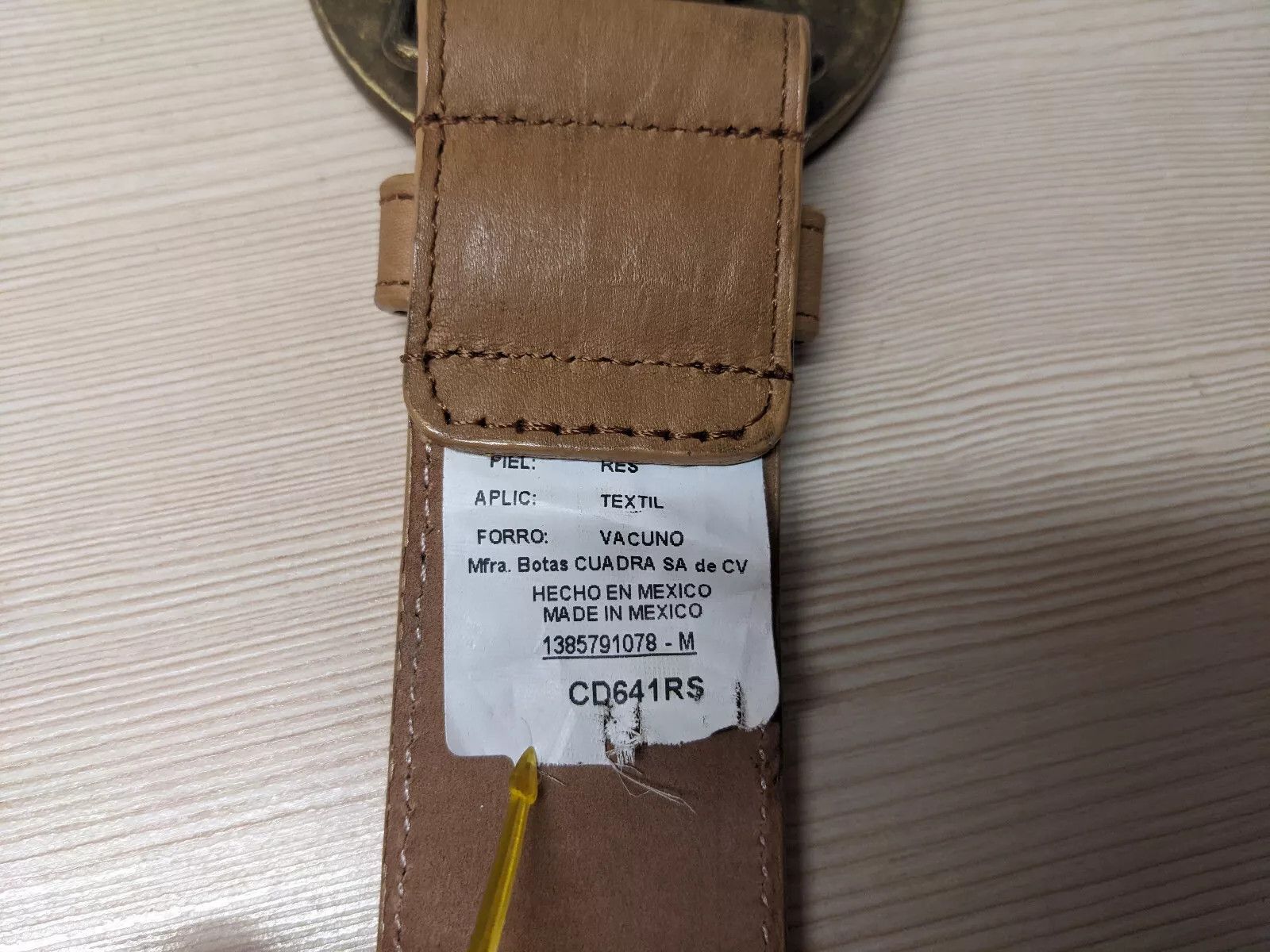 Designer Cuadra Brown Leather Genuine Belt Size M Size ONE SIZE - 3 Thumbnail