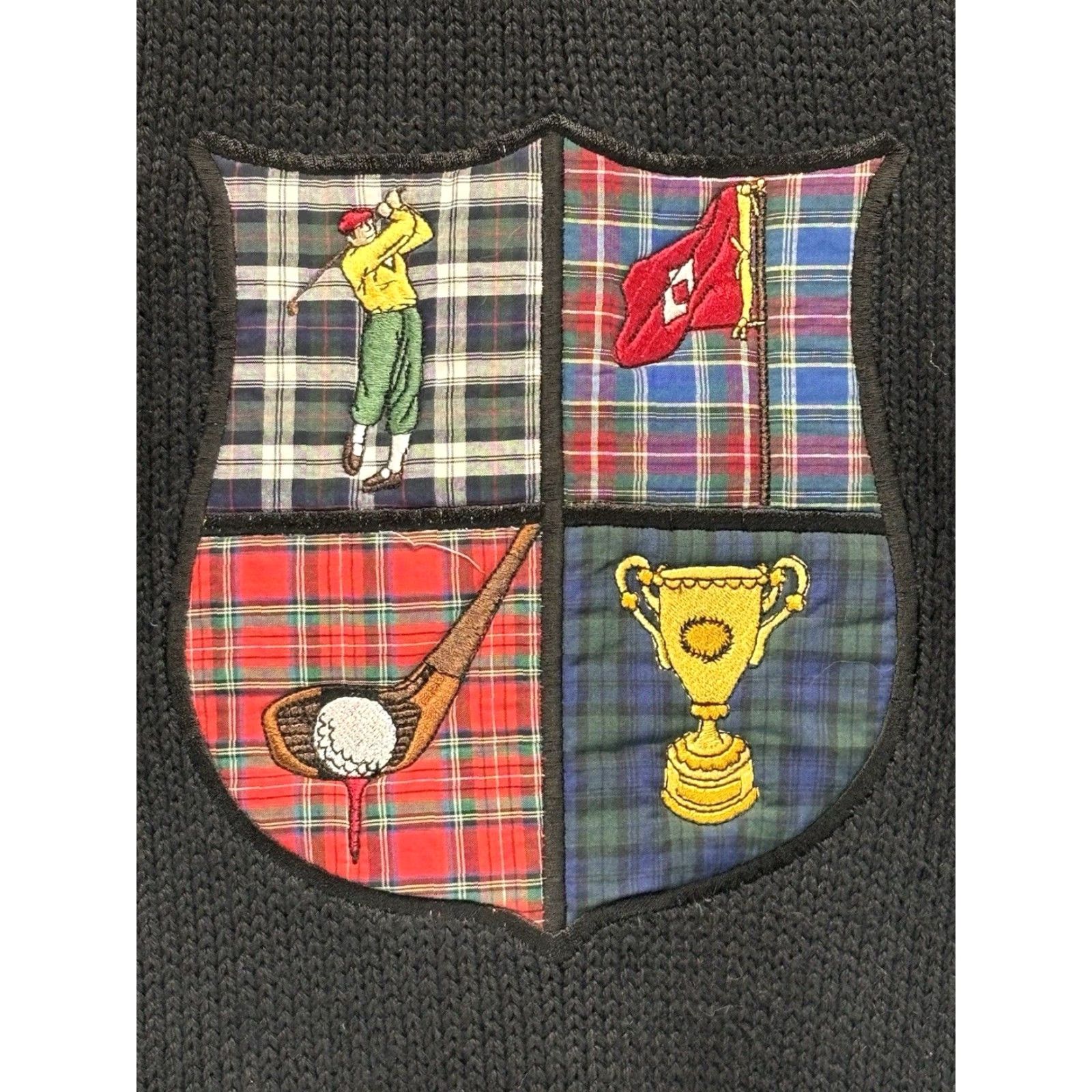 Vintage VINTAGE Hathaway Golf Pullover Sweater Mens Large Black Crew Neck Oversized 90s Size US L / EU 52-54 / 3 - 2 Thumbnail