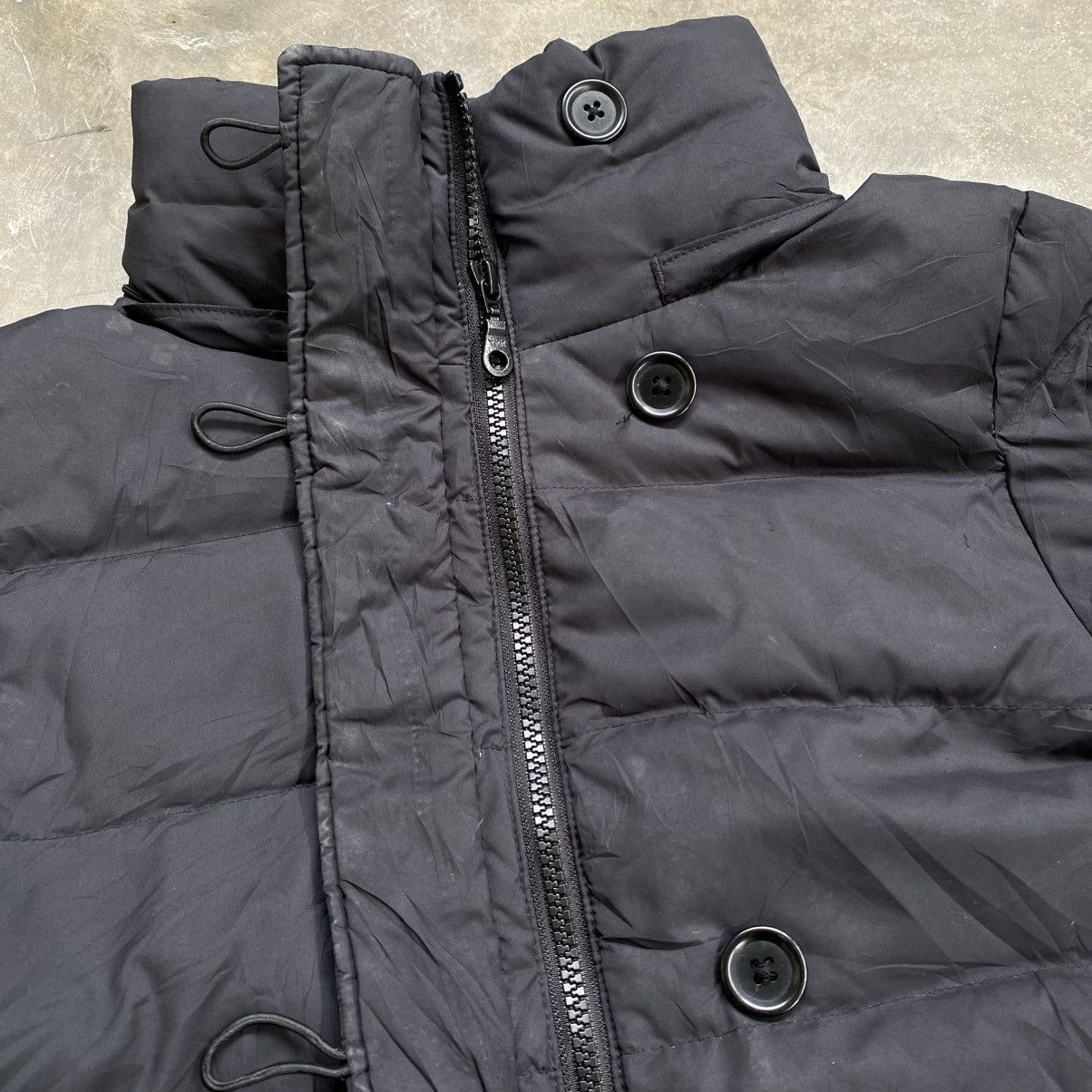 Japanese Brand Uniqlo Black Faded Puffer Jacket Size US M / EU 48-50 / 2 - 7 Thumbnail