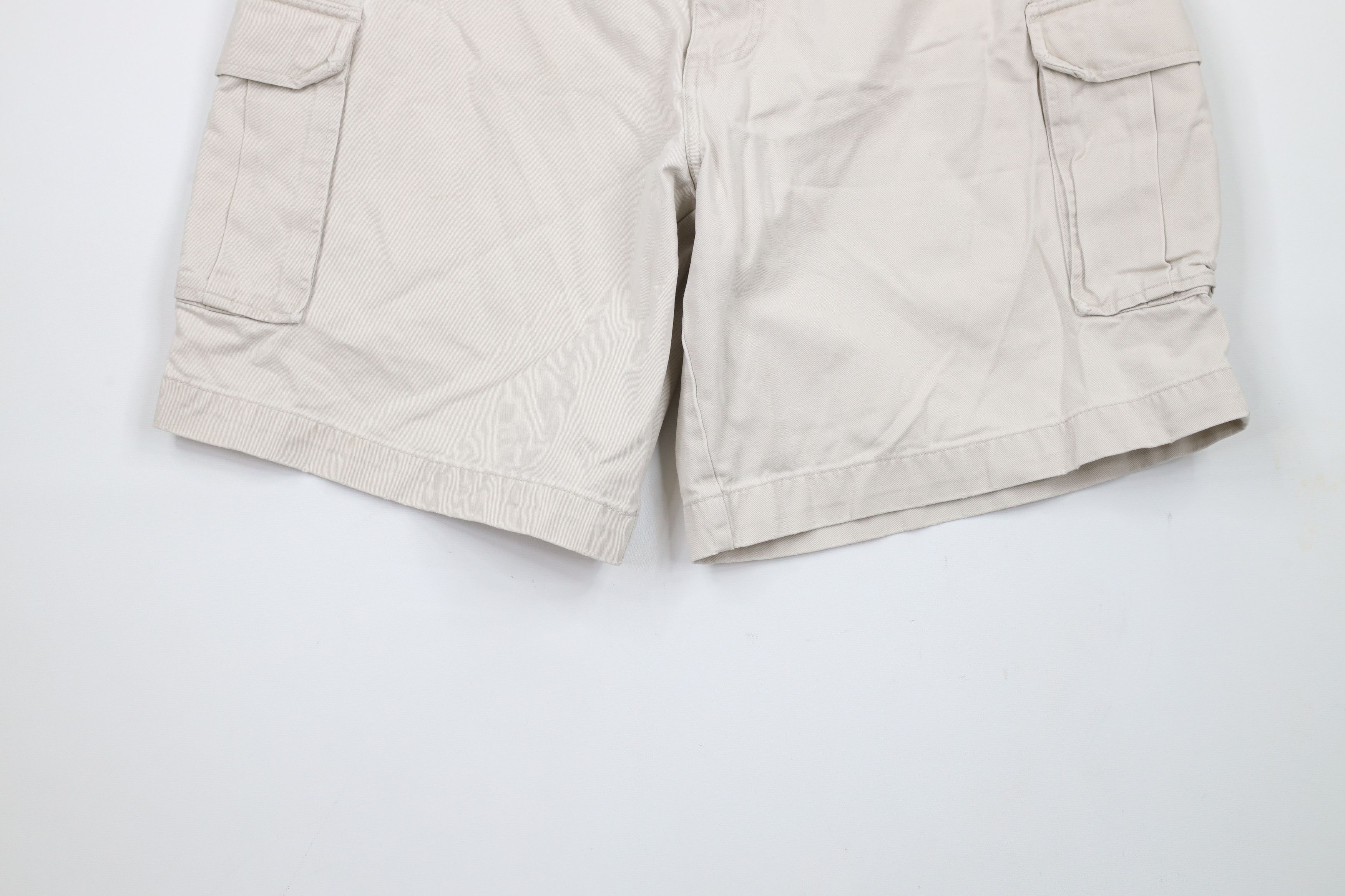 Abercrombie & Fitch × Vintage Vintage Abercrombie & Fitch Heavyweight Cargo Shorts Beige Size US 36 / EU 52 - 4 Thumbnail
