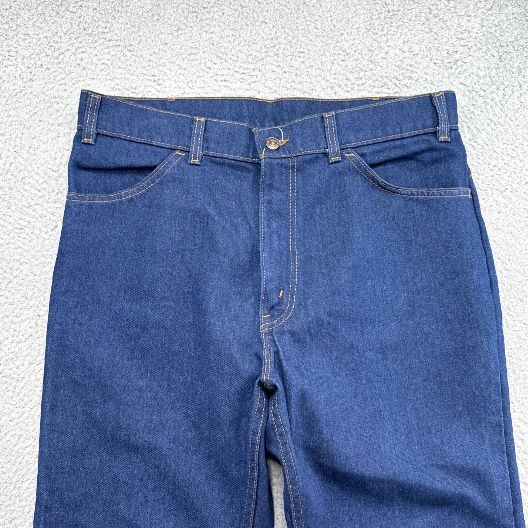 Levi's VINTAGE Levi's For Mens Jeans Orange Tab 36x30 Dark Wash Regular Stretch 5-Pocket Denim Blue 80s 70s Mens Size US 34 / EU 50 - 2 Thumbnail