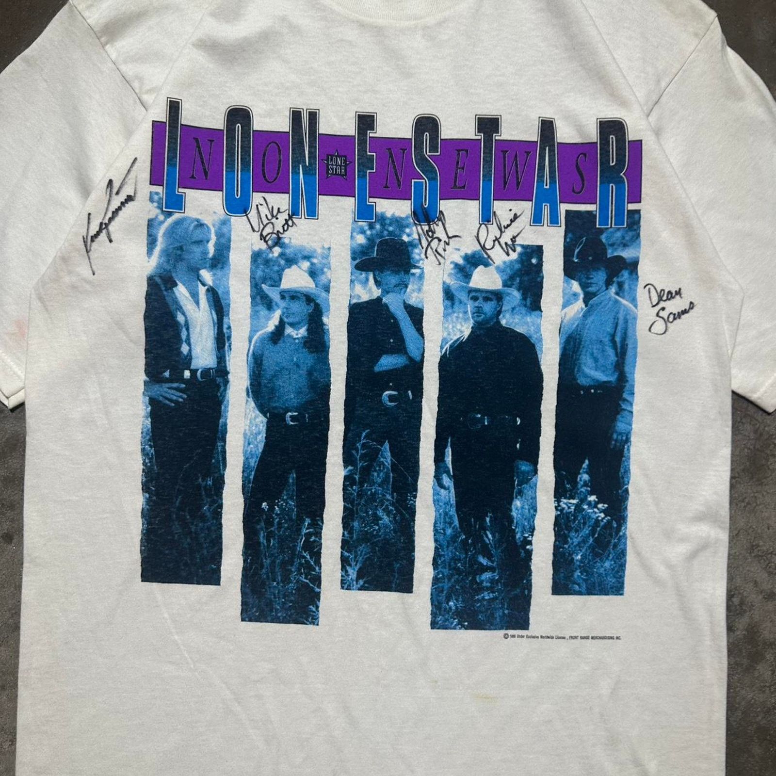Gildan Vintage 90s Lonestar No News Tour Tee Signed Band Shirt Size US L / EU 52-54 / 3 - 2 Thumbnail