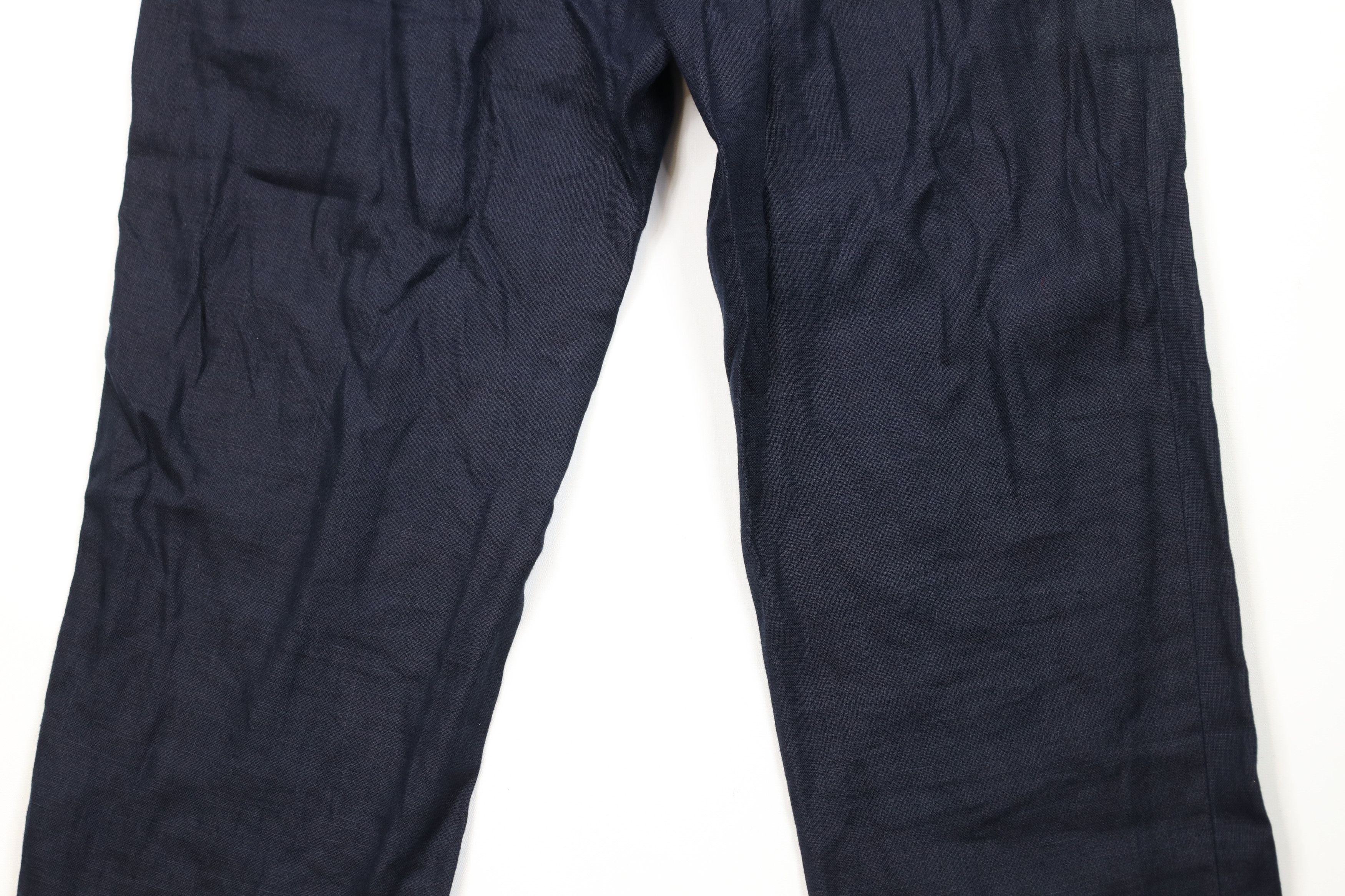 Ralph Lauren × Vintage Vintage 90s Ralph Lauren Wide Leg Chino Pants Navy Blue Size US 38 / EU 54 - 11 Thumbnail