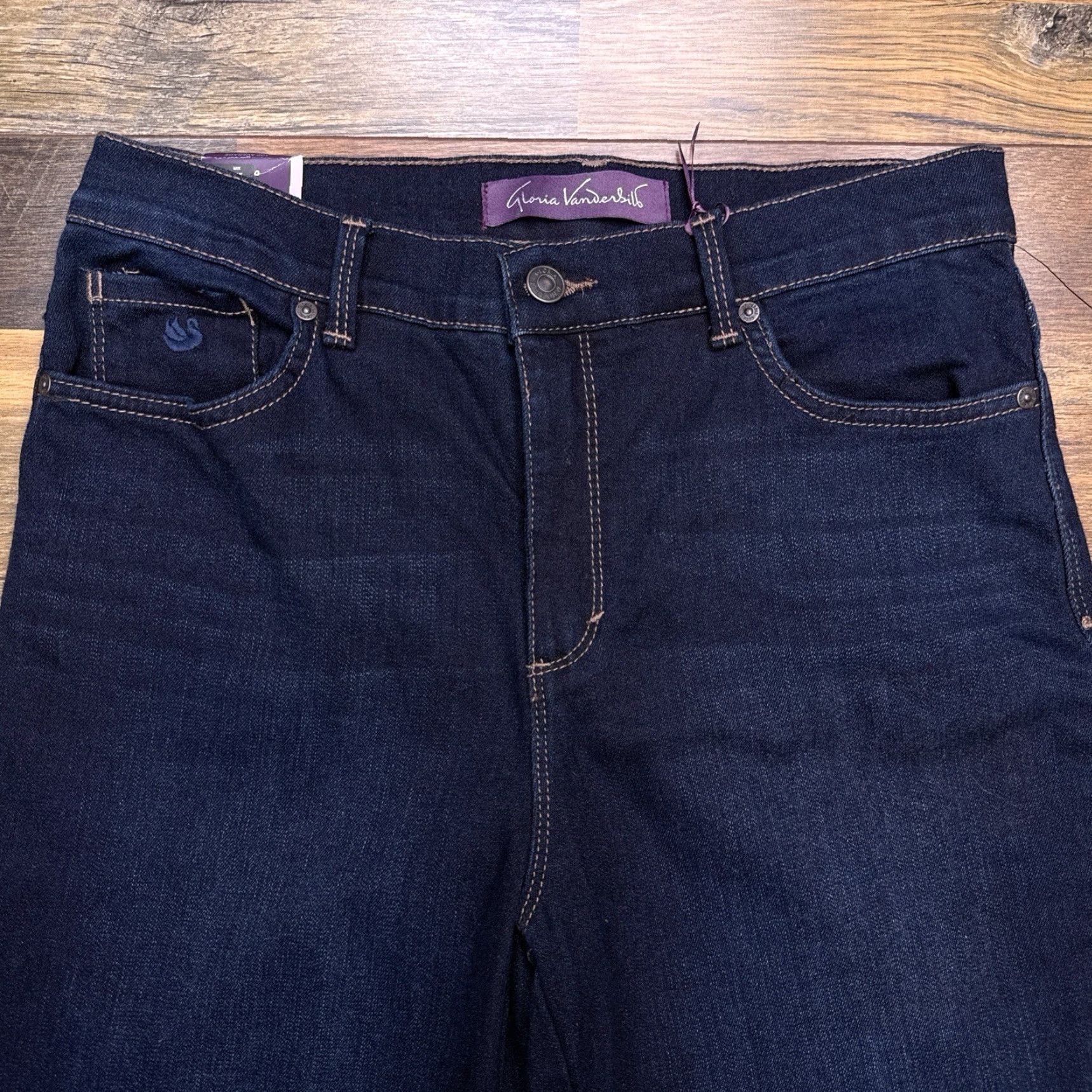 Gloria Vanderbilt Gloria Vanderbilt Amanda Bootcut Jeans Womens 10 Petite Classic Rise Stretch Denim 5-Pocket Logo Blue Size 32" / US 10 / IT 46 - 3 Thumbnail