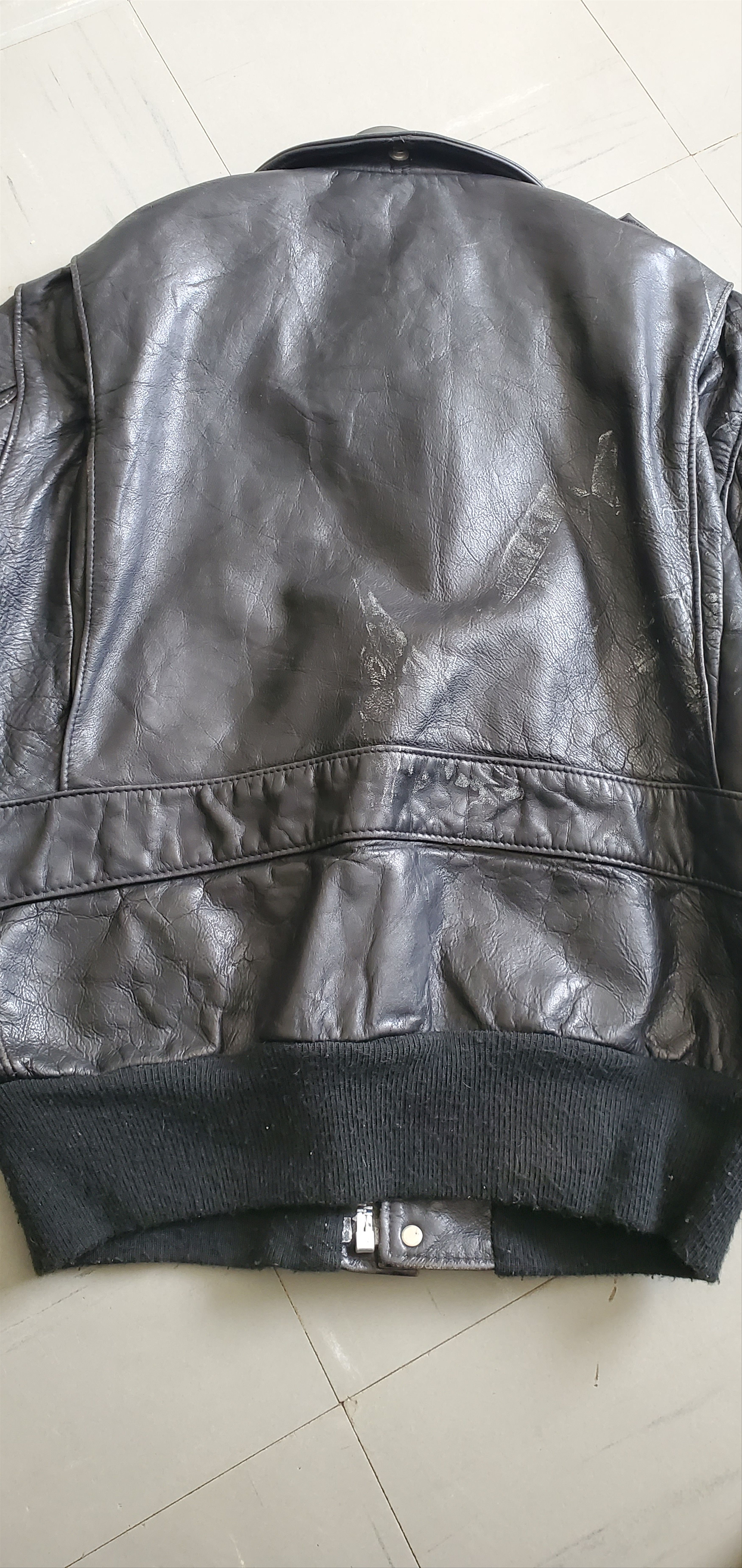 Schott SCHOTT Vintage Biker Leather Jacket Size US XS / EU 42 / 0 - 4 Thumbnail