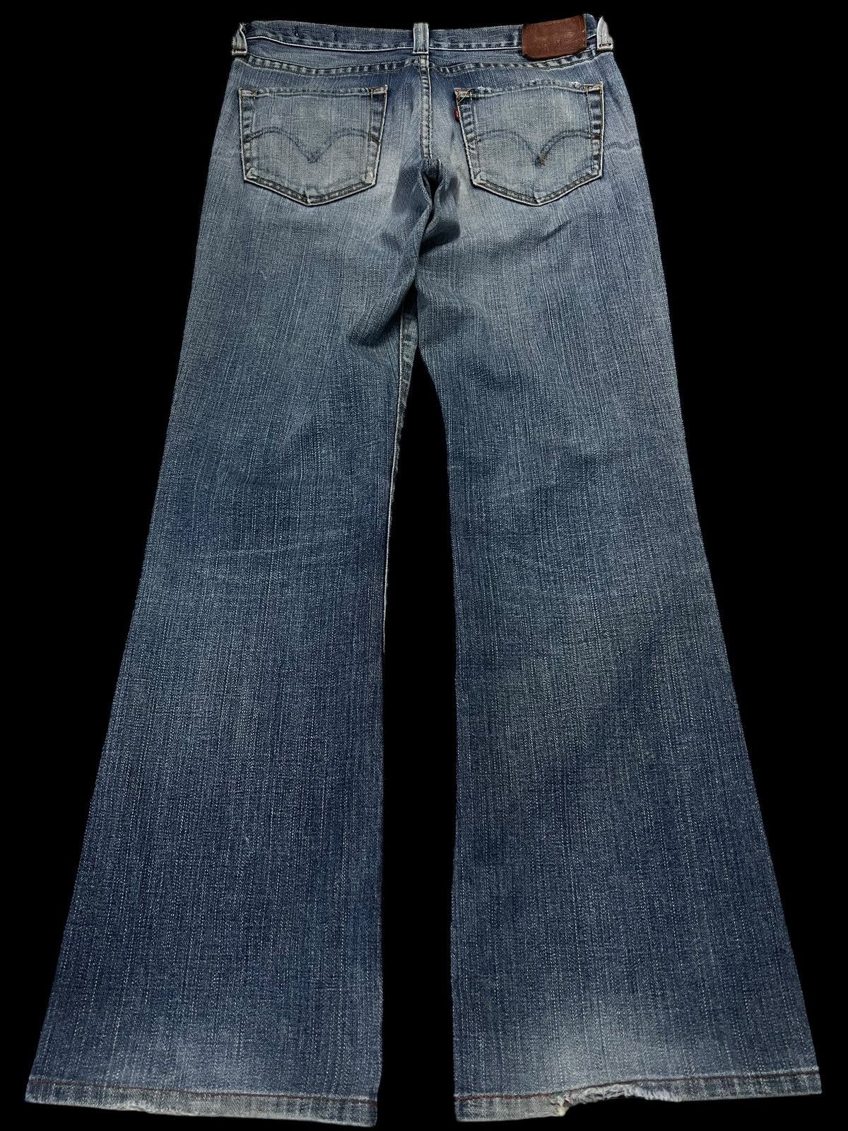 Levi's 💥Flare💥Vintage Levis 517 Stone Wash Distress Jean Size US 31 - 2 Thumbnail