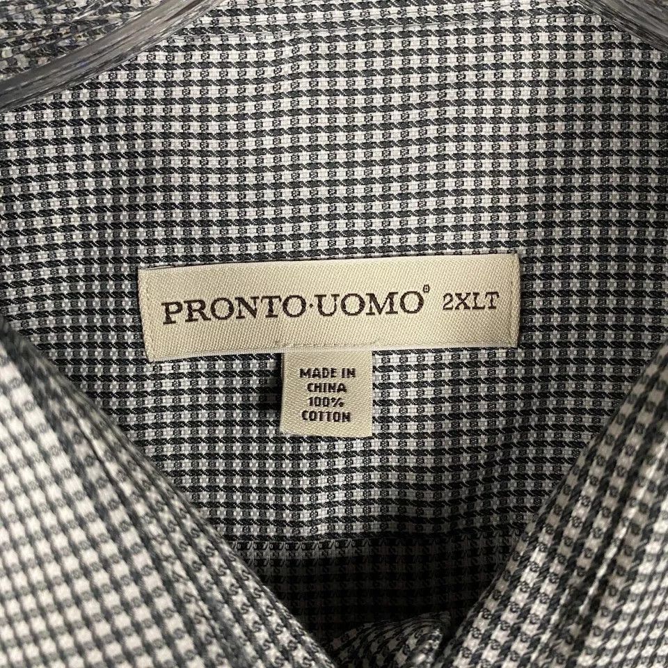 Pronto Uomo Pronto Uomo Button Up Shirt Men's 2XLT Tall Long Sleeve Size US XXL / EU 58 / 5 - 3 Thumbnail