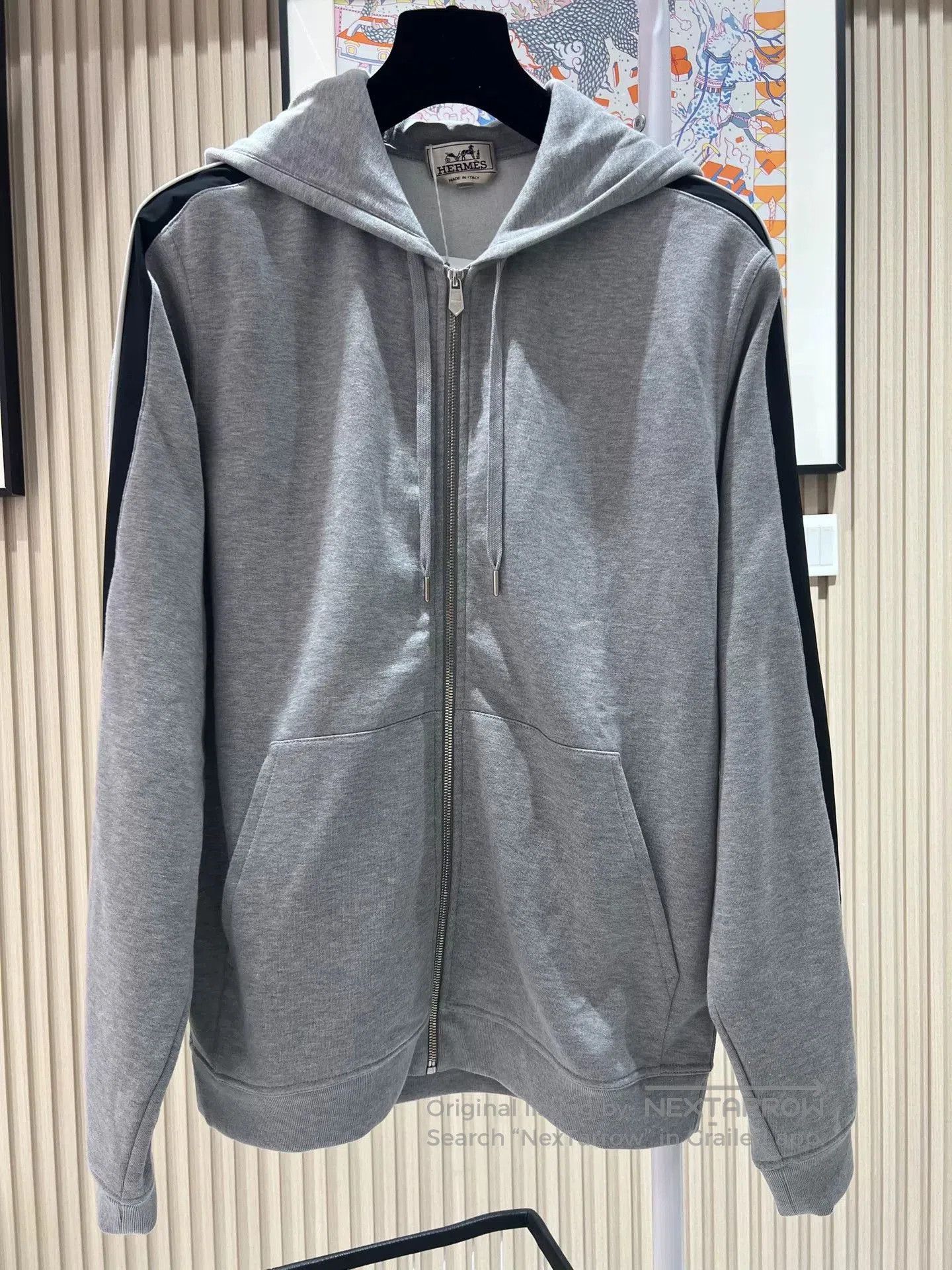 Hermes Hermes Men's Gray Hooded Cardigan. Size US L / EU 52-54 / 3 - 3 Thumbnail