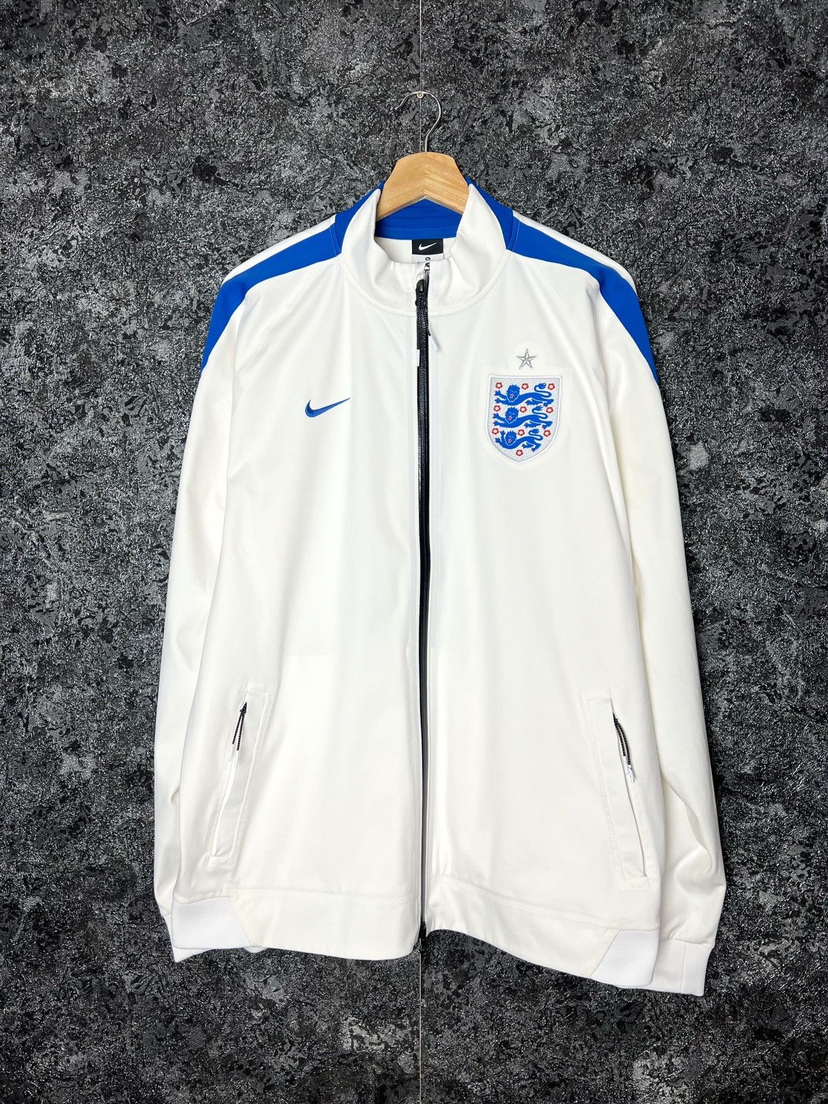 Nike × Vintage Blocekore Vintage Nike England Football Soccer Jacket Size US XL / EU 56 / 4 - 1 Thumbnail