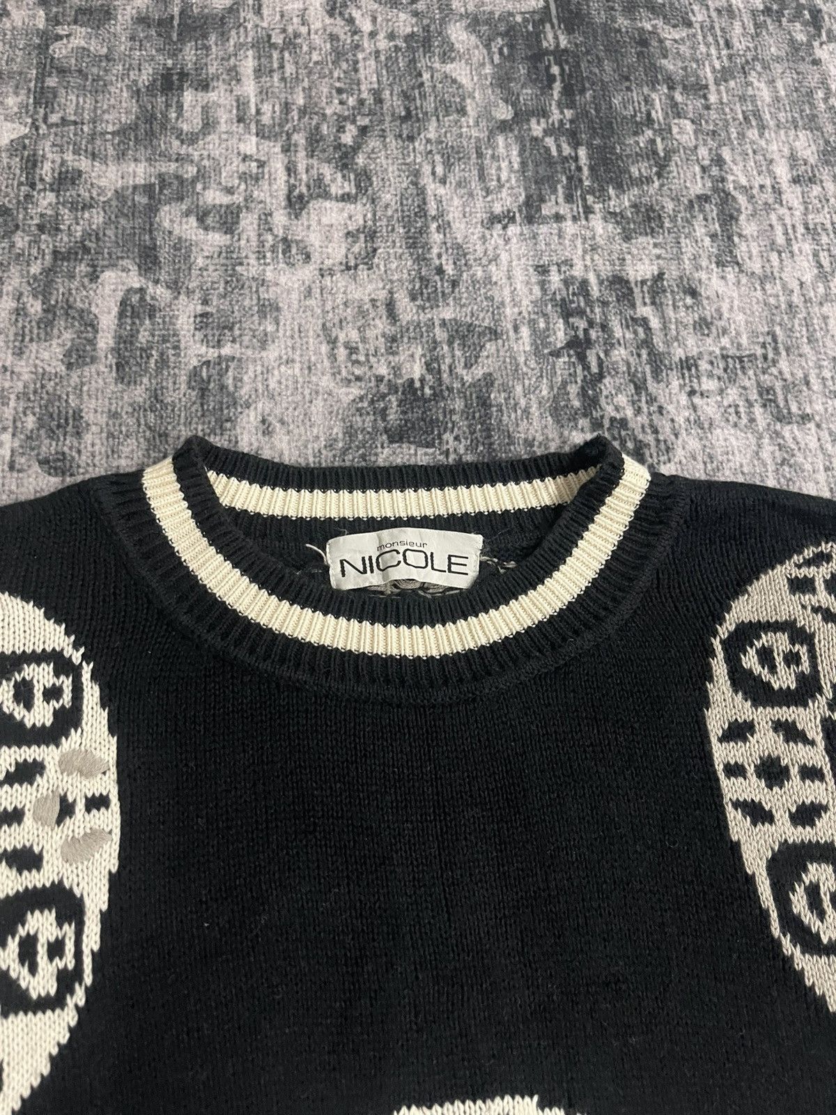 Japanese Brand Vintage Monsieur Nicole ShortSleeve Knit Size L / US 10 / IT 46 - 8 Thumbnail