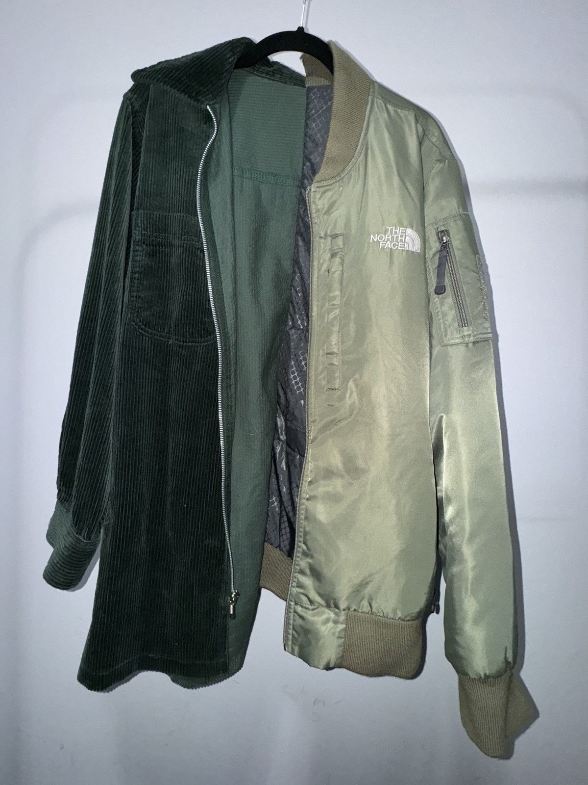 The North Face Custom North Face / Green Corduroy Jacket Size US L / EU 52-54 / 3 - 1 Thumbnail