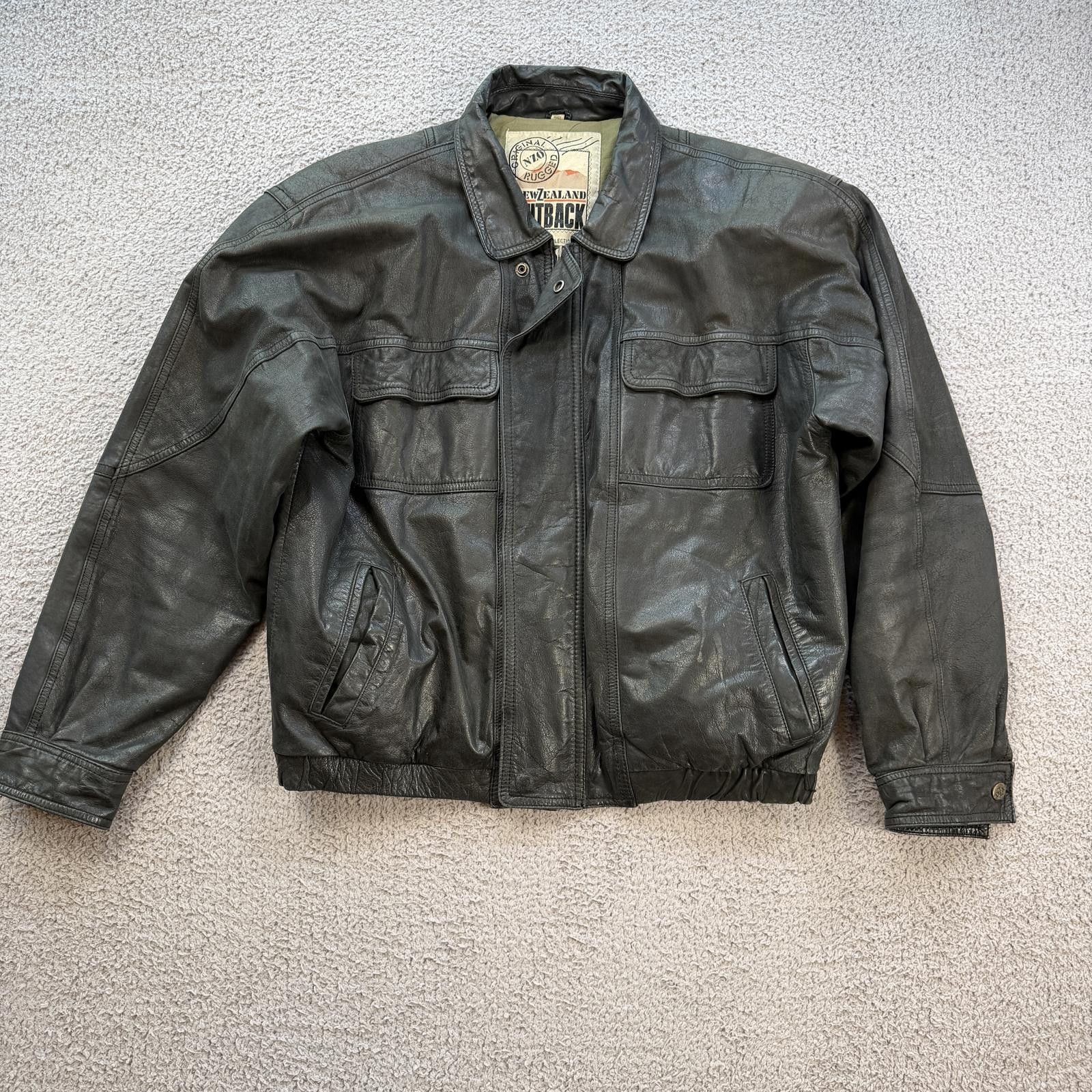 New Zealand Outback Vintage 90s New Zealand Outback Genuine Leather Jacket XL Size US XL / EU 56 / 4 - 1 Thumbnail