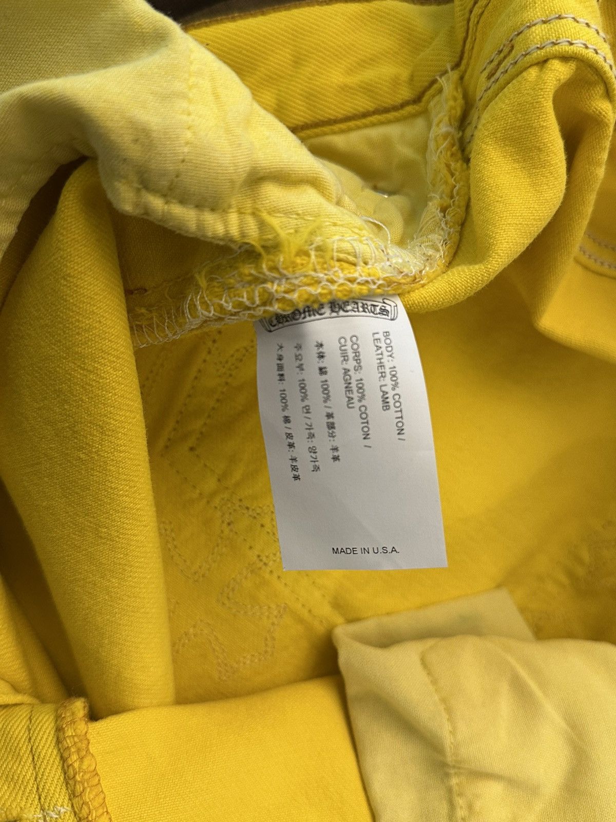 Chrome Hearts CHROME HEARTS YELLOW PATCHED HARDWARE DENIM Size US 36 / EU 52 - 9 Thumbnail