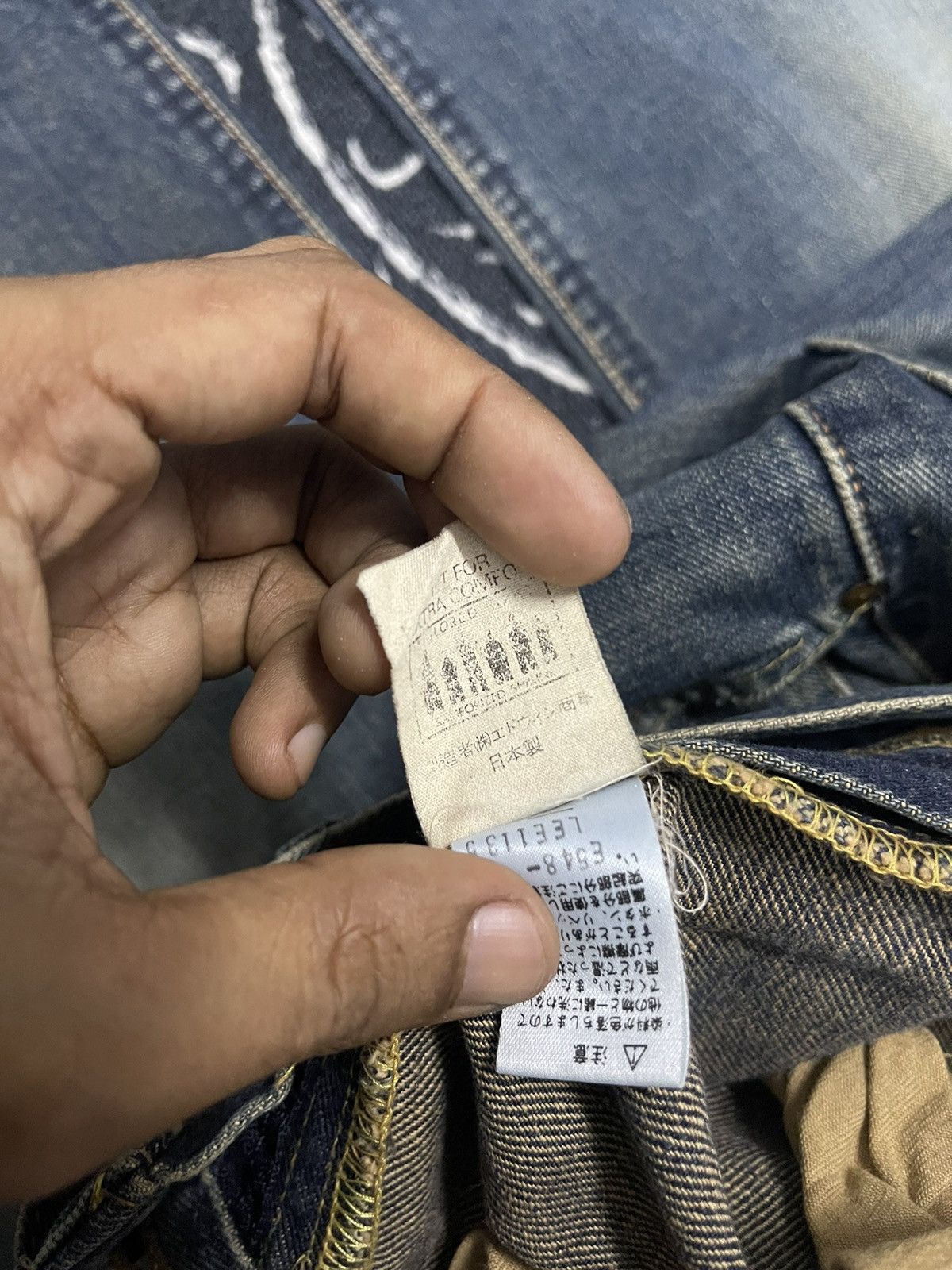 Lee 80s LEE RIDERS RARE ONESIDE SALVADGE DISTRESSED ON TALON ZIP Size US 31 - 11 Thumbnail