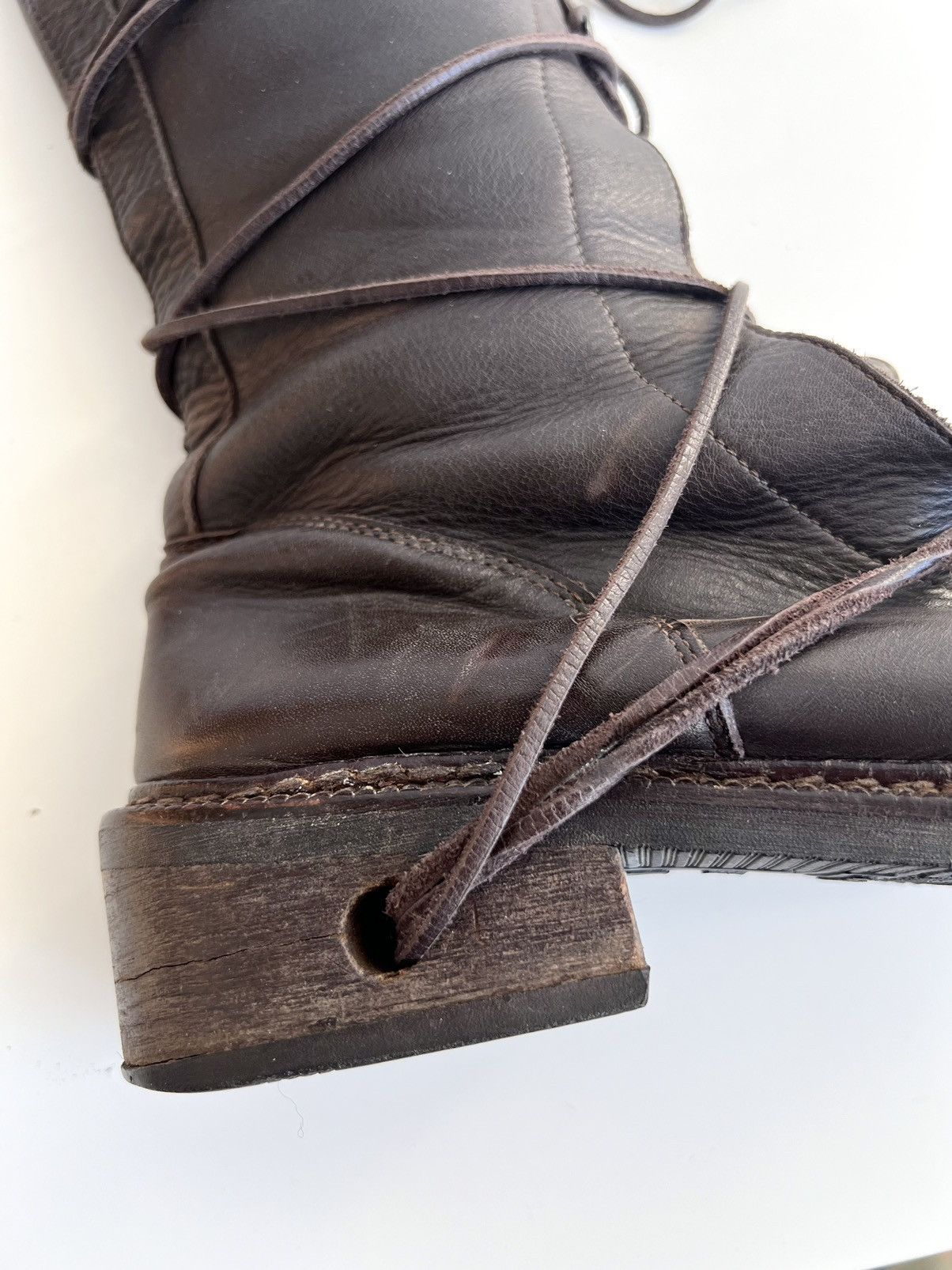 Dirk Bikkembergs Dirk Bikkembergs??? SAMPLE Wooden Heel Knee Boots Size US 11 / IT 41 - 11 Thumbnail