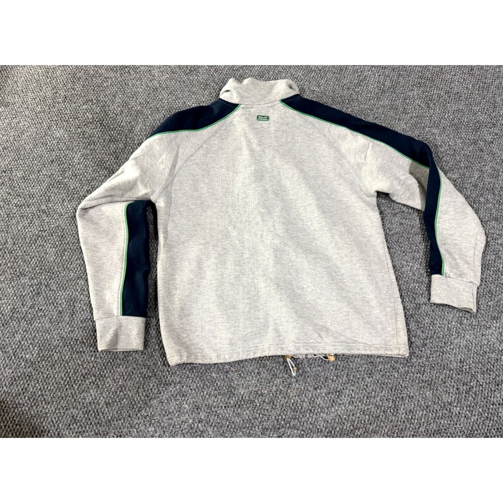 Vintage Ireland Quarter Zip Sweatshirt Mens M Gray Green Shamrock Fleece Pullover Zip Mock Neck Logo Size US M / EU 48-50 / 2 - 3 Thumbnail