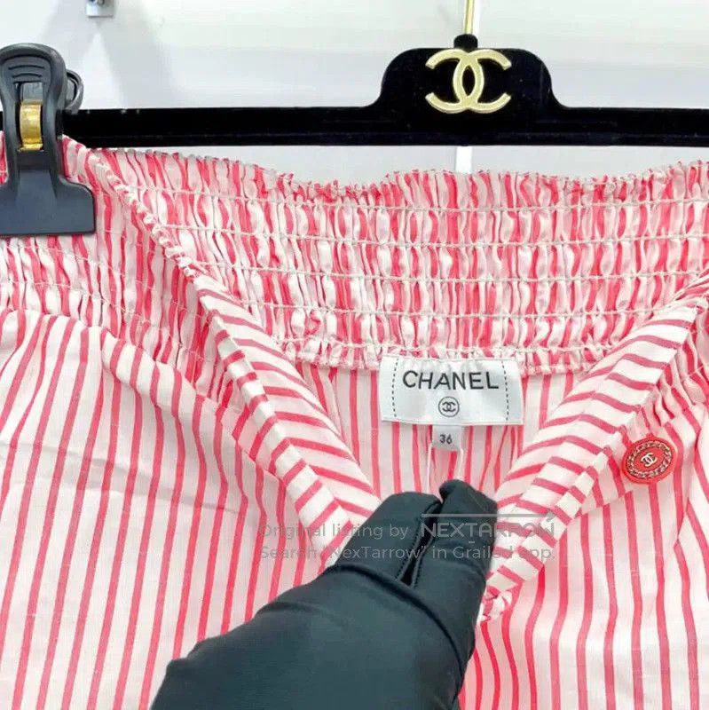 Chanel Chanel Striped Casual Pants for Women . Size 23" - 2 Thumbnail