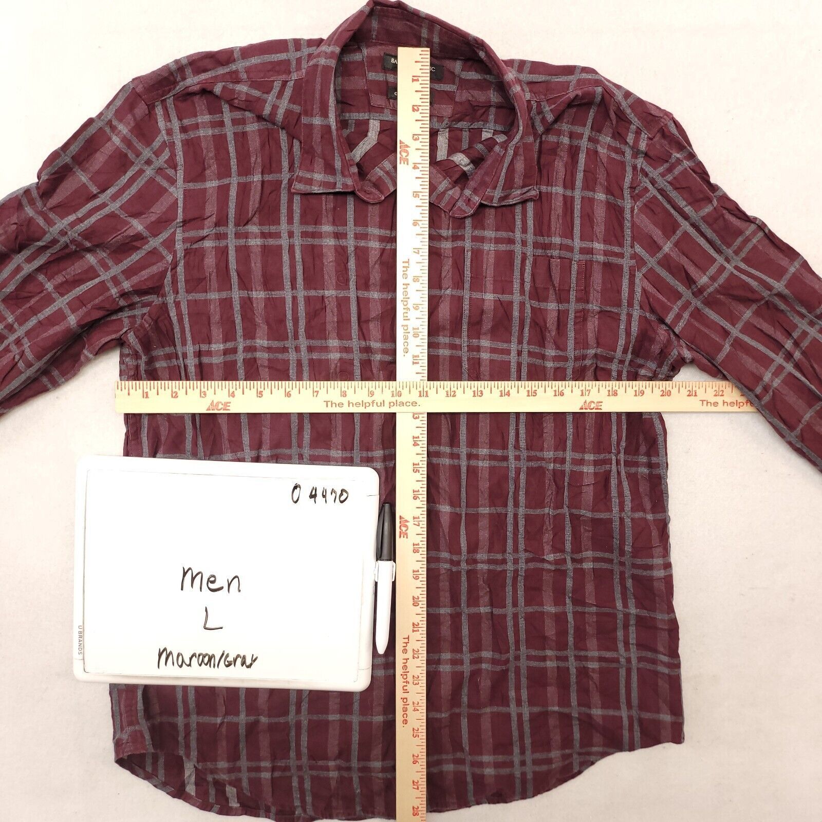 Banana Republic Banana Republic Tartan Flannel Shirt Mens Size L Maroon Gray Size US L / EU 52-54 / 3 - 6 Thumbnail