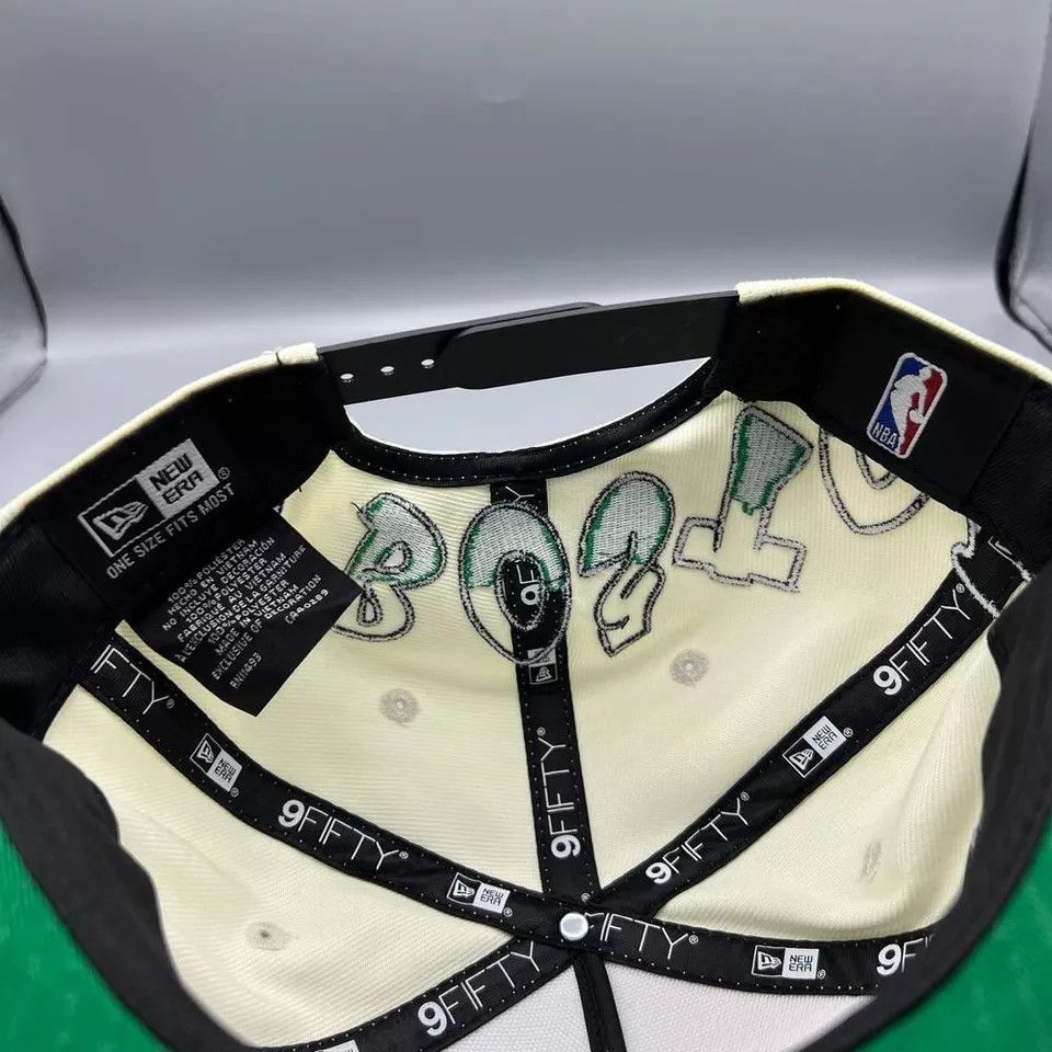 New Era × Vintage Boston Celtics Hat Men Graffiti Retro Snap Back A-Frame Size ONE SIZE - 5 Thumbnail