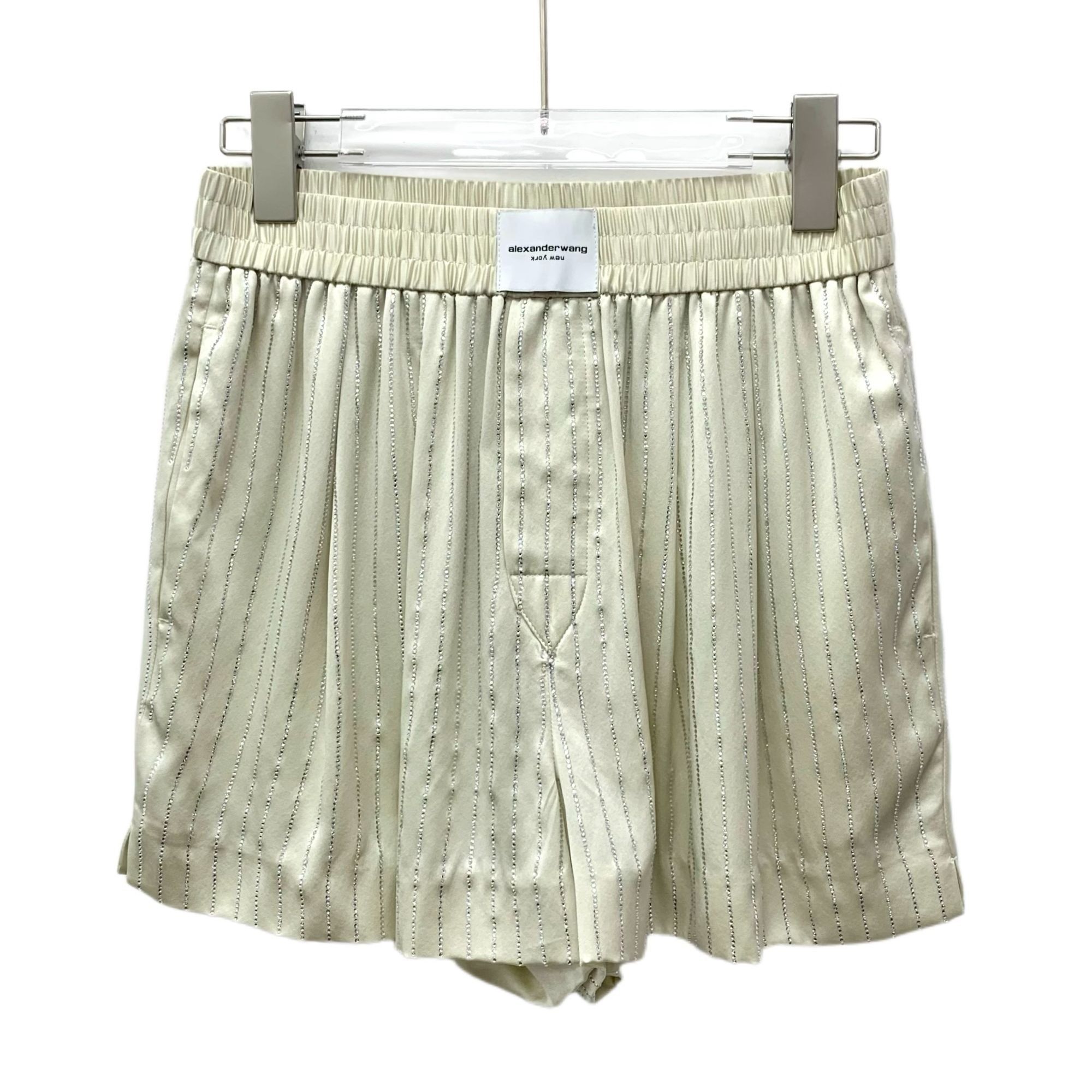 Alexander Wang Alexander Wang Beige Striped Crystal Diamond-Encrusted 100% Size 34" / US 12 / IT 48 - 1 Thumbnail