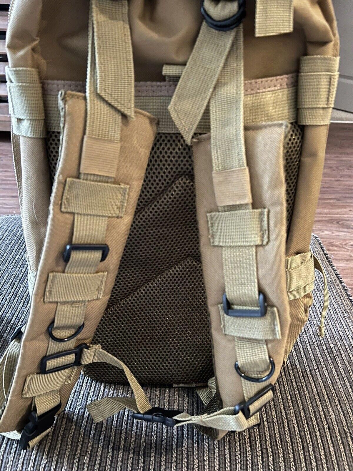 Designer military backpack tan Size ONE SIZE - 4 Thumbnail
