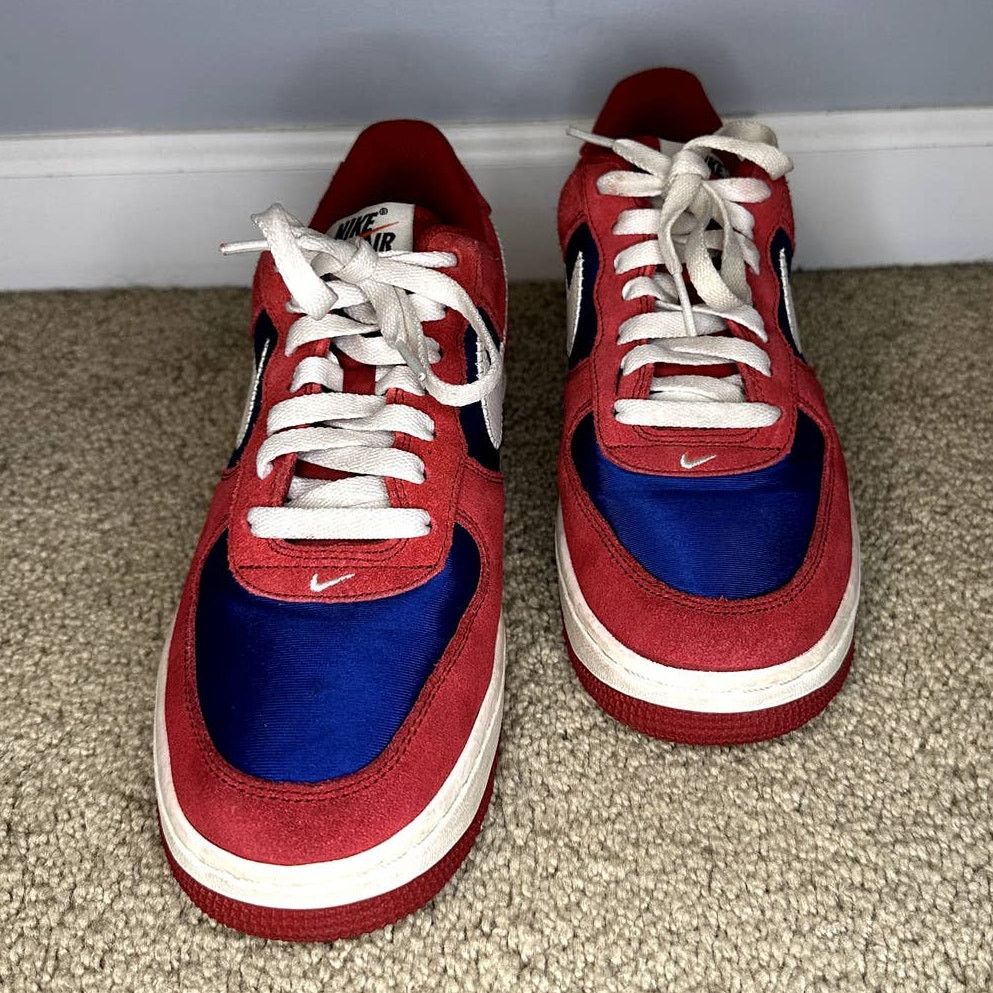 Nike Nike Air Force 1 Scissors Low Gym Sneakers Red/Blue Size 6 Size US 6 / IT 36 - 3 Thumbnail