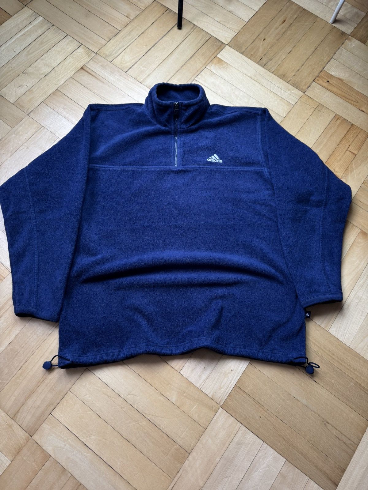 Adidas Y2K Adidas Teal Fleece Quarter Zip Size US L / EU 52-54 / 3 - 2 Thumbnail