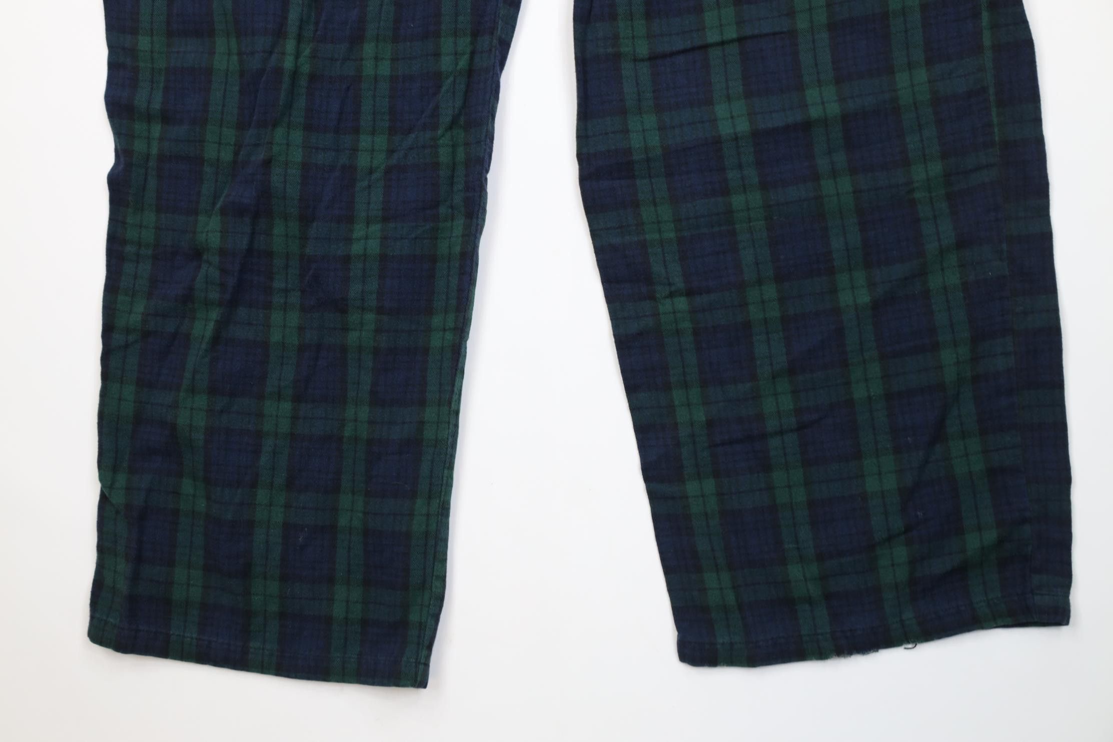 L.L. Bean Vintage 90s Y2K LL Bean Wide Leg Pajamas Pants PJs Plaid Size US 38 / EU 54 - 4 Thumbnail