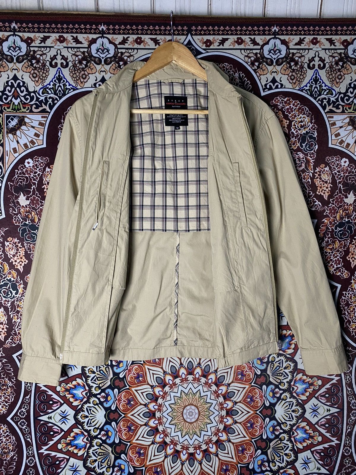 Japanese Brand × Kansai Yamamoto Kansai Yamamoto Beige Zipper Jacket Size US M / EU 48-50 / 2 - 3 Thumbnail