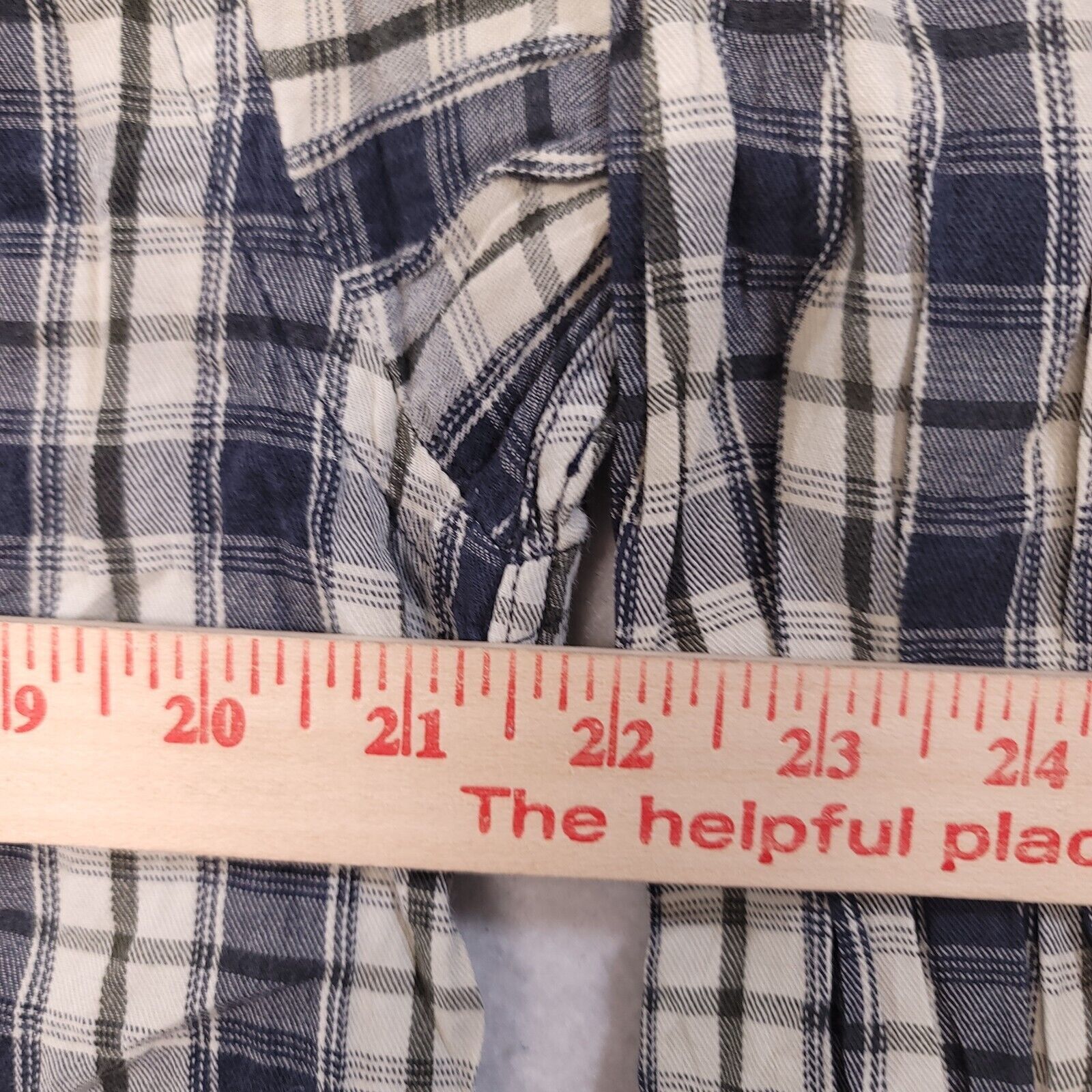 Haggar Haggar Tartan Flannel Shirt Mens Size Large L Blue White Size US L / EU 52-54 / 3 - 9 Thumbnail