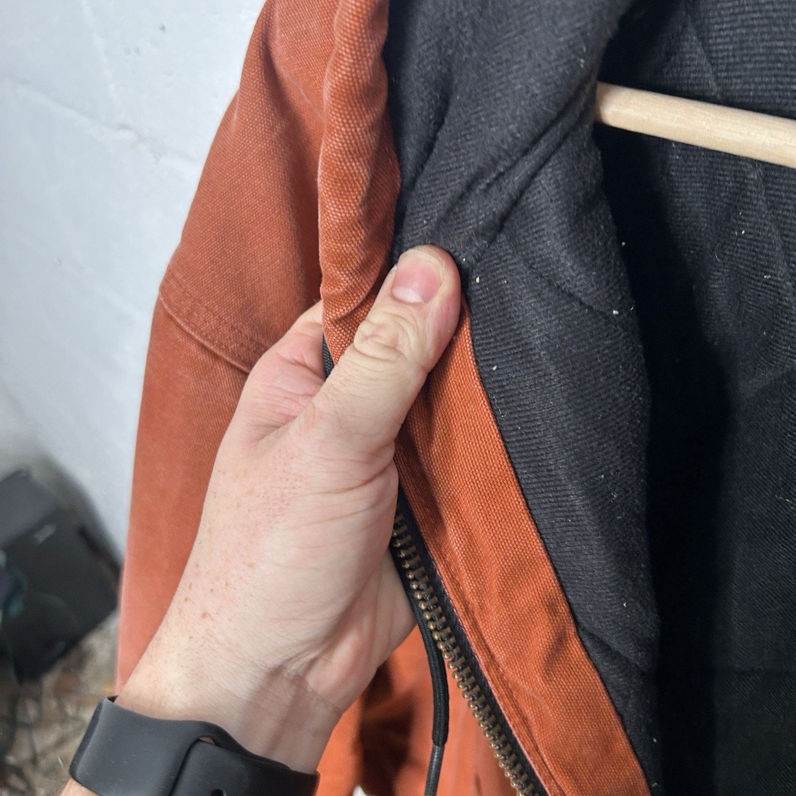 Y2K Carhartt Hooded Active Jacket “Red Orange” J130 RDO