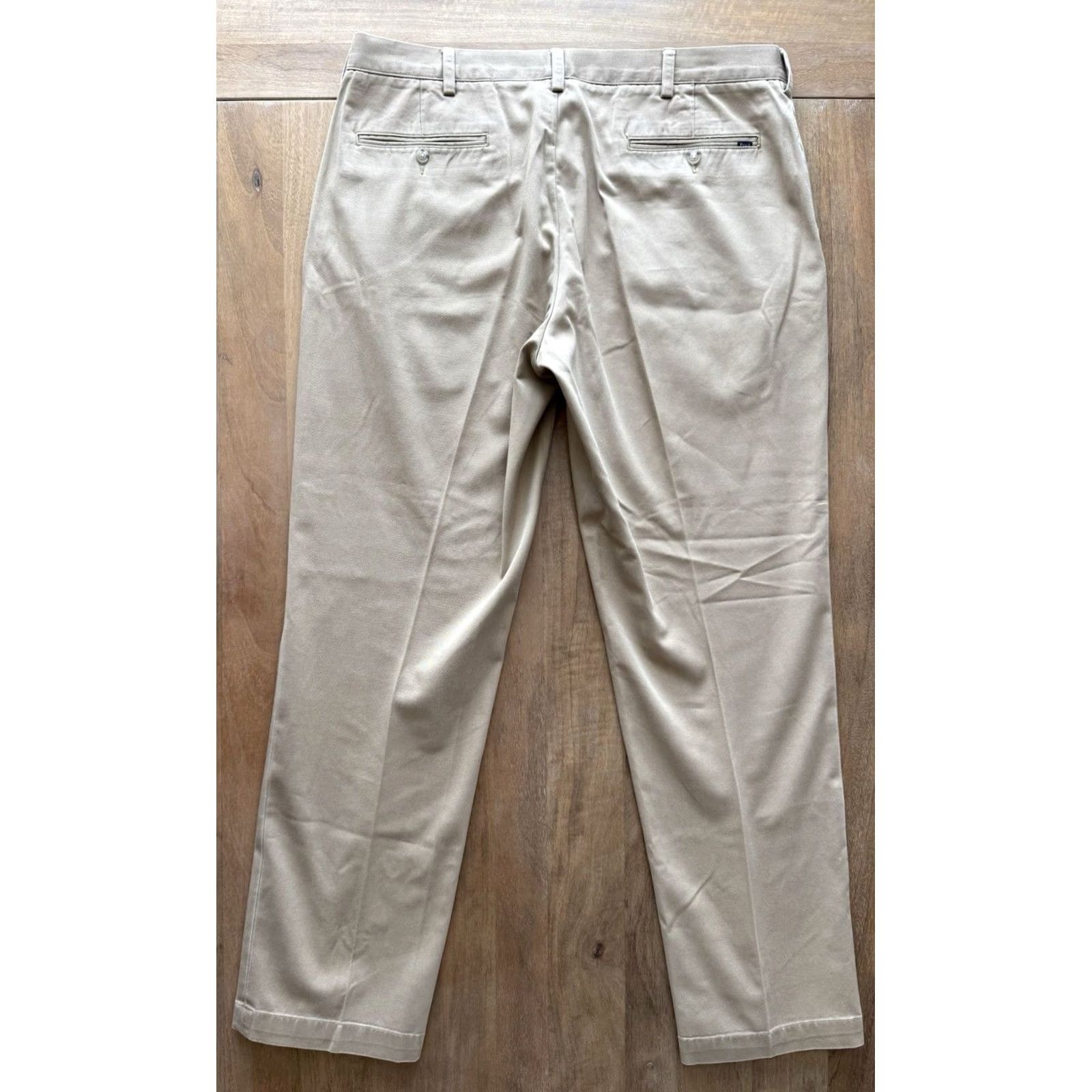 Polo Ralph Lauren Polo Ralph Lauren Classic Fit Chino Pants Men's 38x32 Flat Front Beige 100% Cotton Khaki Preppy Logo 90s Office Mens Size US M / EU 48-50 / 2 - 2 Thumbnail
