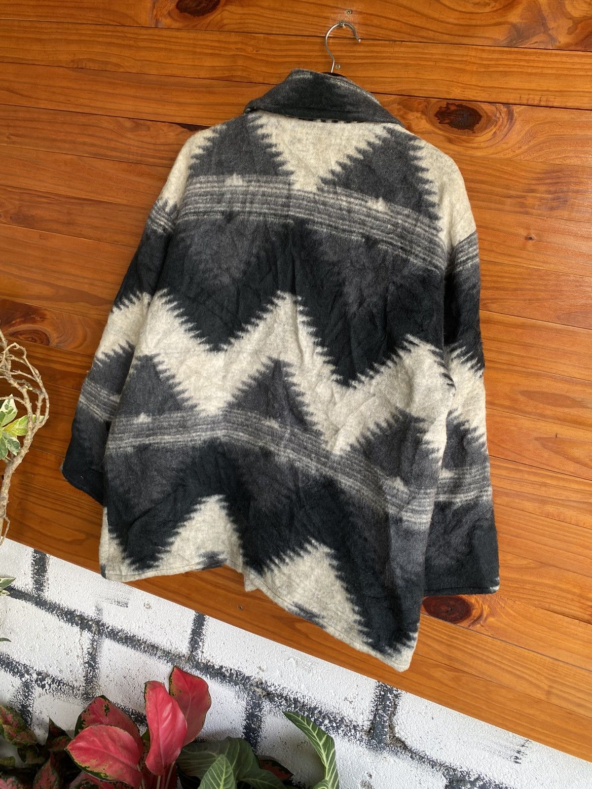 Japanese Brand Kredo Bell Japanese Wool Blend Pattern Winter Outerwear Size US L / EU 52-54 / 3 - 12 Thumbnail