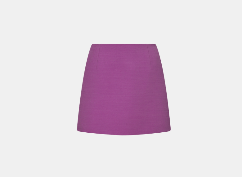 Dior o1w1db11225 421J45 Flared Mini Skirt in Purple Size 27" / US 4 / IT 40 - 2 Thumbnail