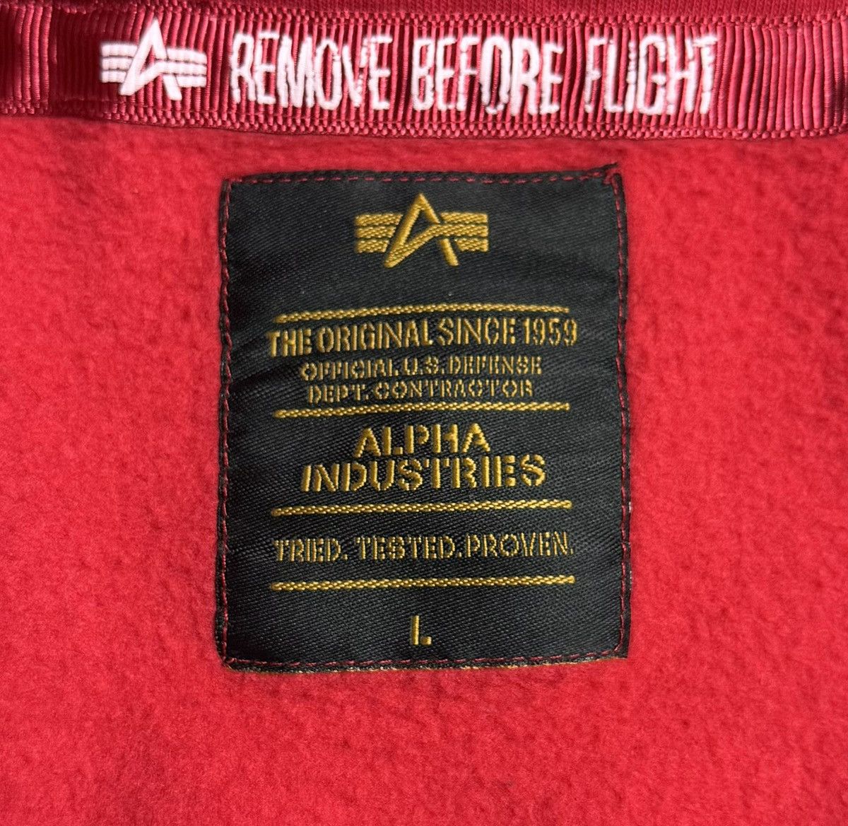 Alpha Industries Alpha Industries Big Logo Cotton Hoodie Red size L Size US L / EU 52-54 / 3 - 14 Thumbnail
