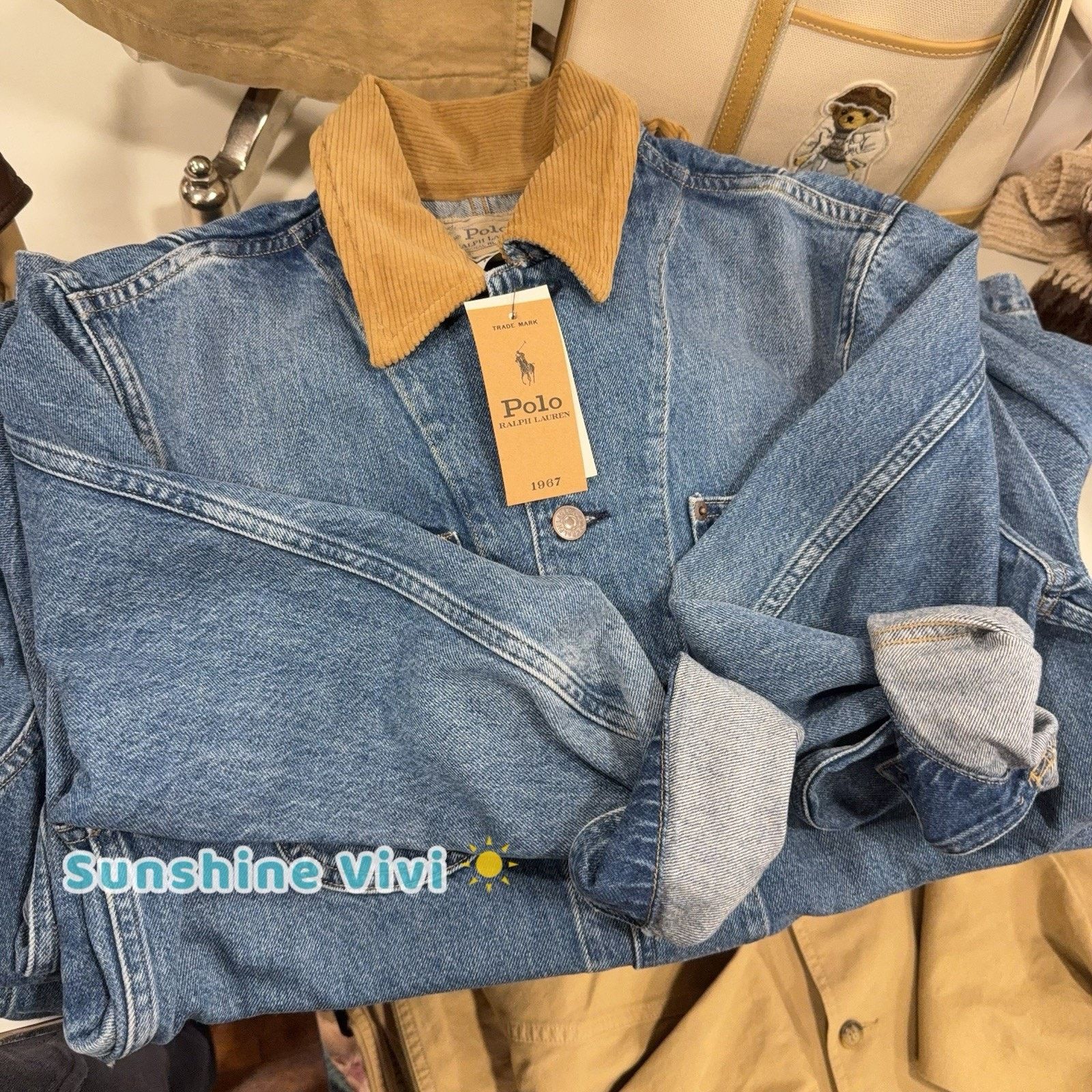 Ralph Lauren NWT Polo Ralph Lauren Women Denim Utility Jacket Corduroy Size US S / EU 44-46 / 1 - 8 Thumbnail