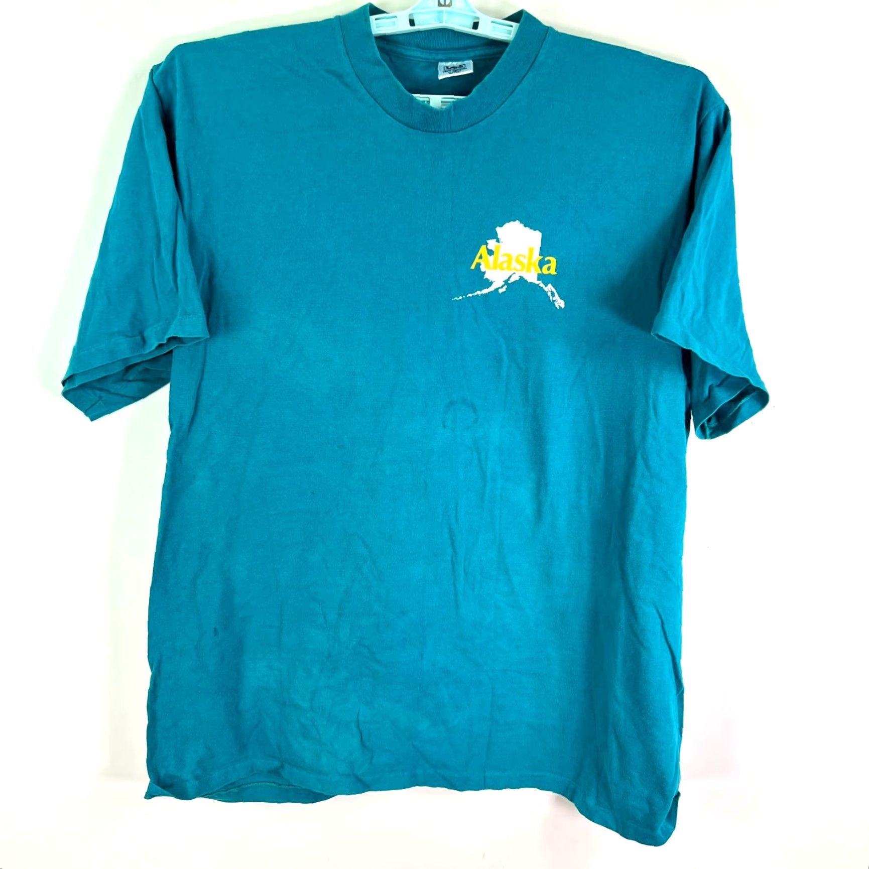 Lee VINTAGE Alaska White Nights T Shirt Mens XL Blue Lee Logo Short Sleeve Size US XL / EU 56 / 4 - 2 Thumbnail