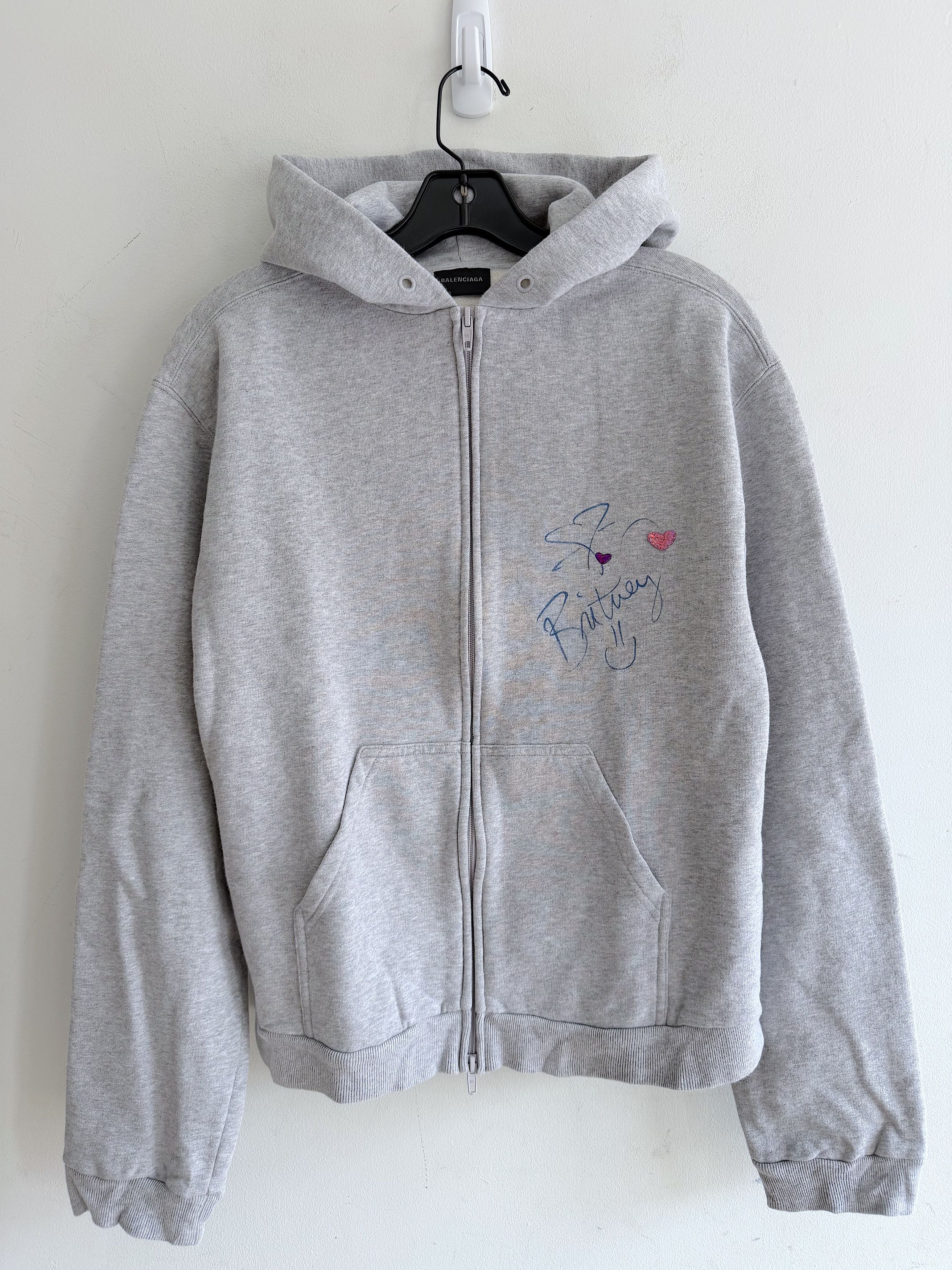 Balenciaga New Spring 26 Britney Spears Zip Up Hoodie (S) Size US S / EU 44-46 / 1 - 1 Thumbnail