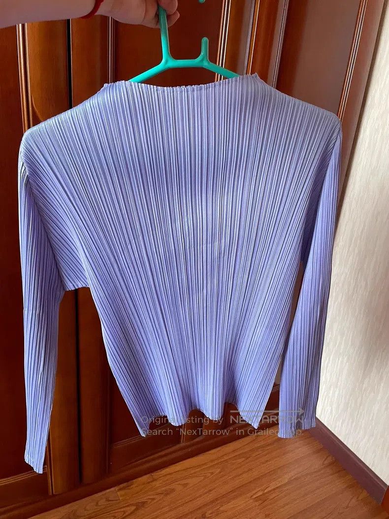 Issey Miyake Issey Miyake Purple-Blue Long Sleeve Size L / US 10 / IT 46 - 3 Thumbnail