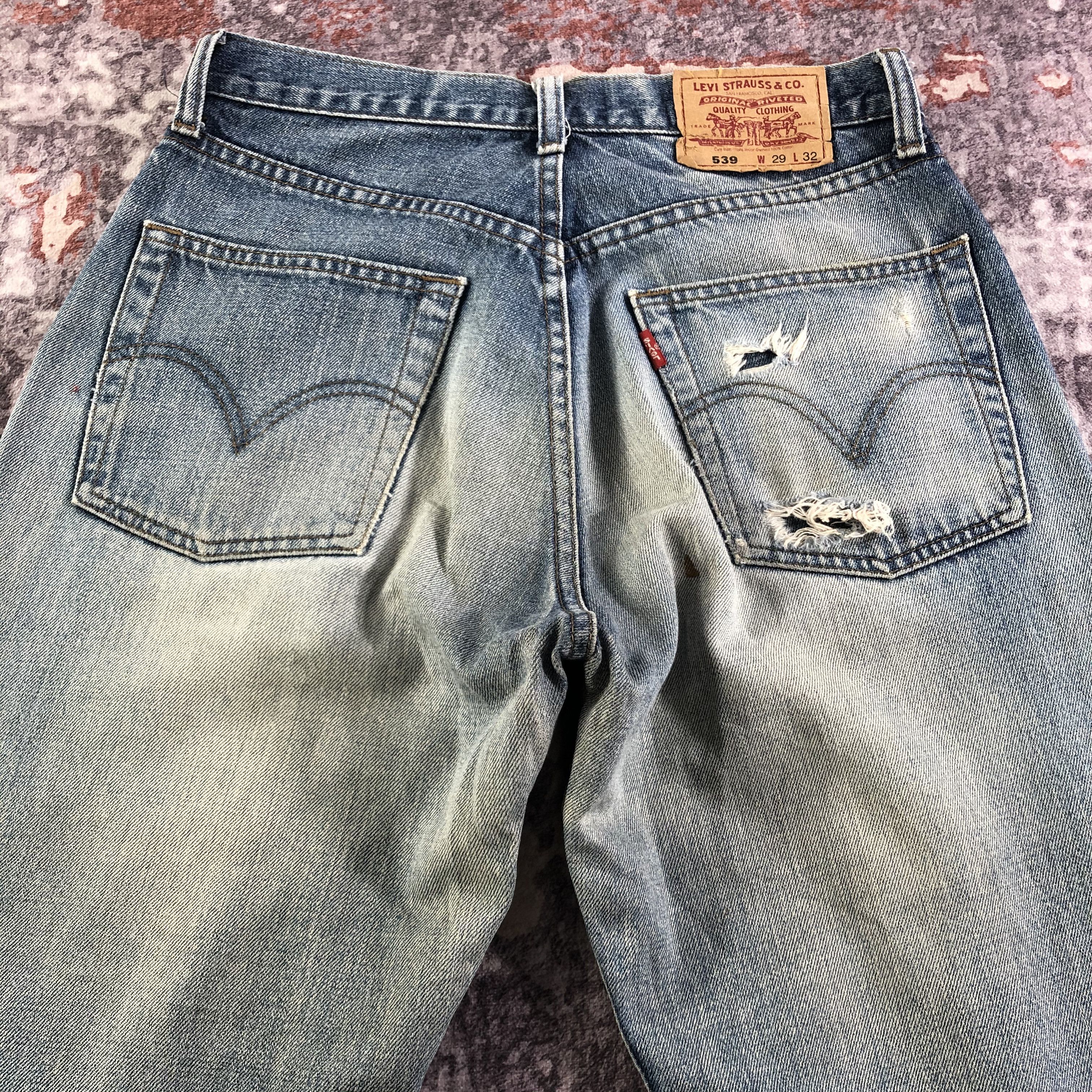 Levi's 90s Vintage Blue Wash Levis 539 Jeans-JM3305 Size US 30 / EU 46 - 5 Thumbnail