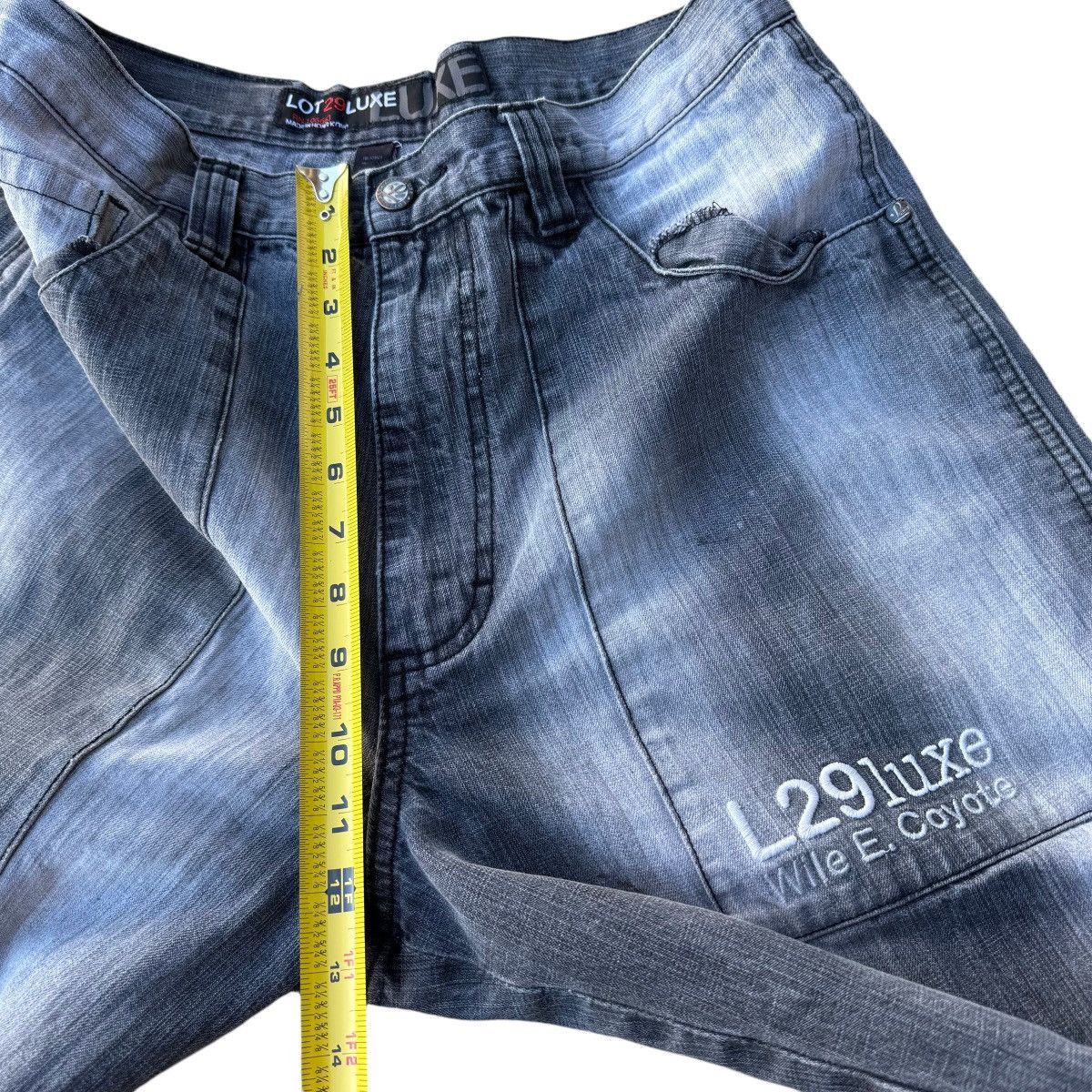 JNCO × Southpole × Warner Bros LOT 29 WIDE LEG WILE E COYOTE BLACK WASHED BAGGY Y2K JEANS Size US 34 / EU 50 - 12 Thumbnail