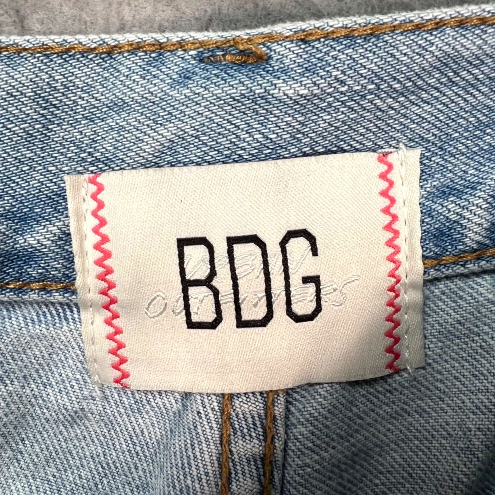 Bdg BDG Womens Jeans 27 Cowboy Tie-Dye Denim Mid-Rise 5-Pocket Straight Blue Denim Vintage No XS-? Size 27" / US 4 / IT 40 - 3 Thumbnail