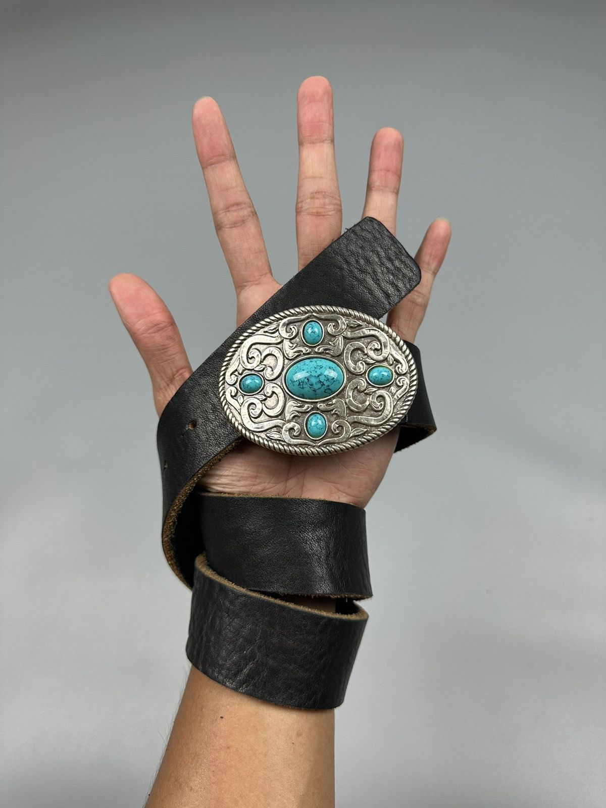 Designer × Genuine Leather × Vintage Vintage Genuine Leather Misch Masch Belt Size 32 - 5 Thumbnail
