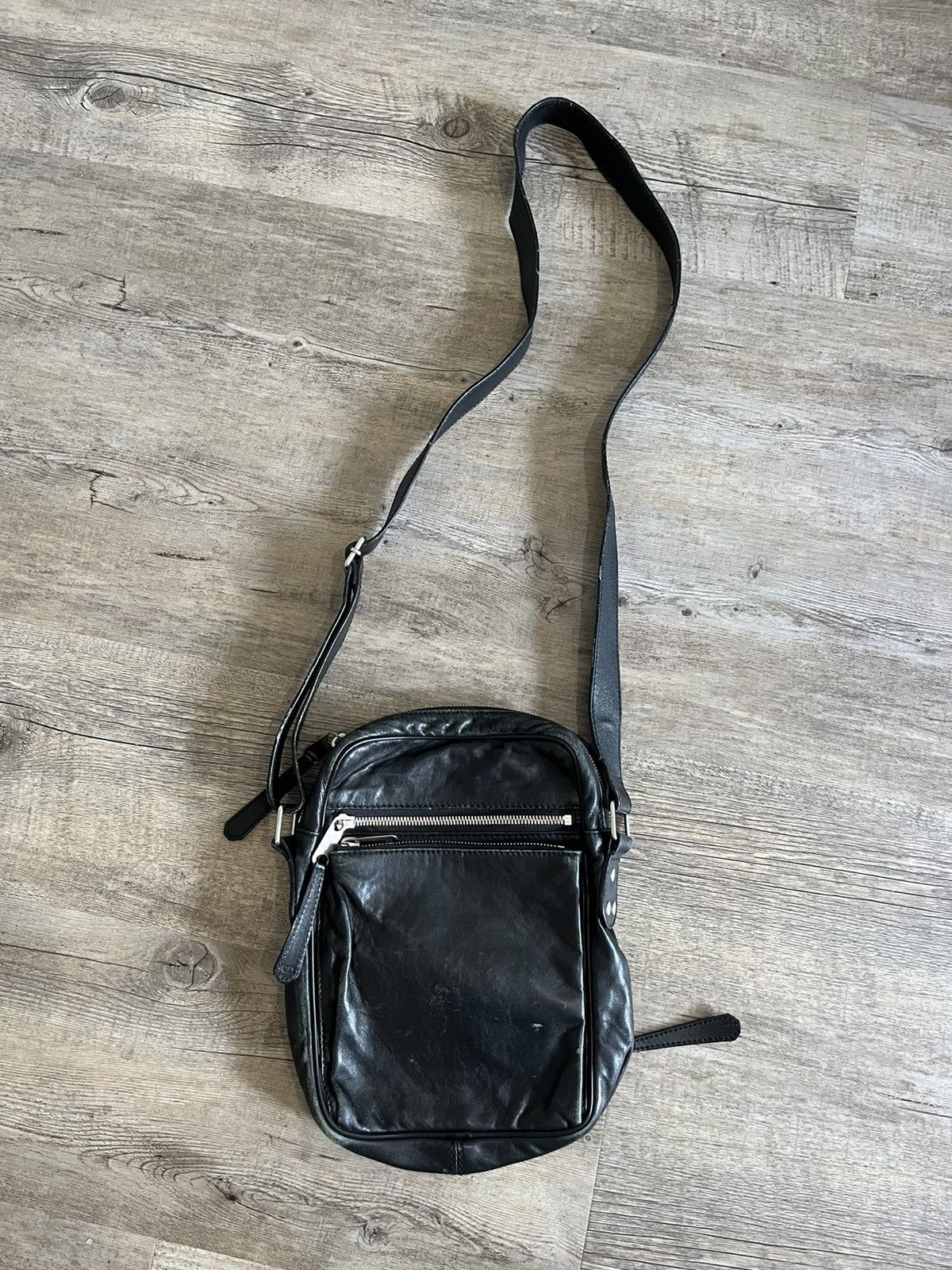 Ss05 Back/untilted Dior Homme Side Messenger Bag in Black, Men's